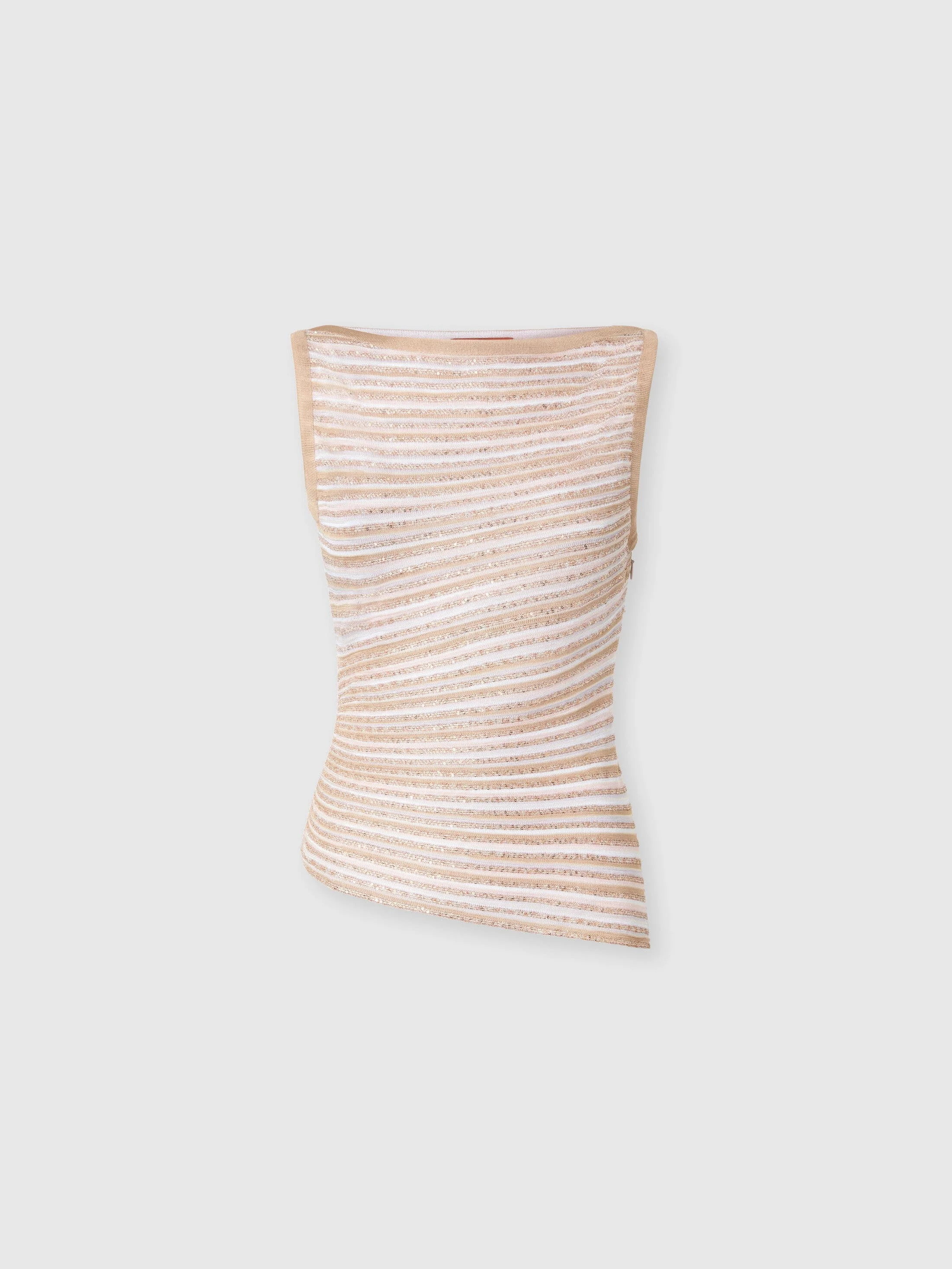 Missoni Boat Neck Top With Lamé Stripes in White at Nordstrom - 1