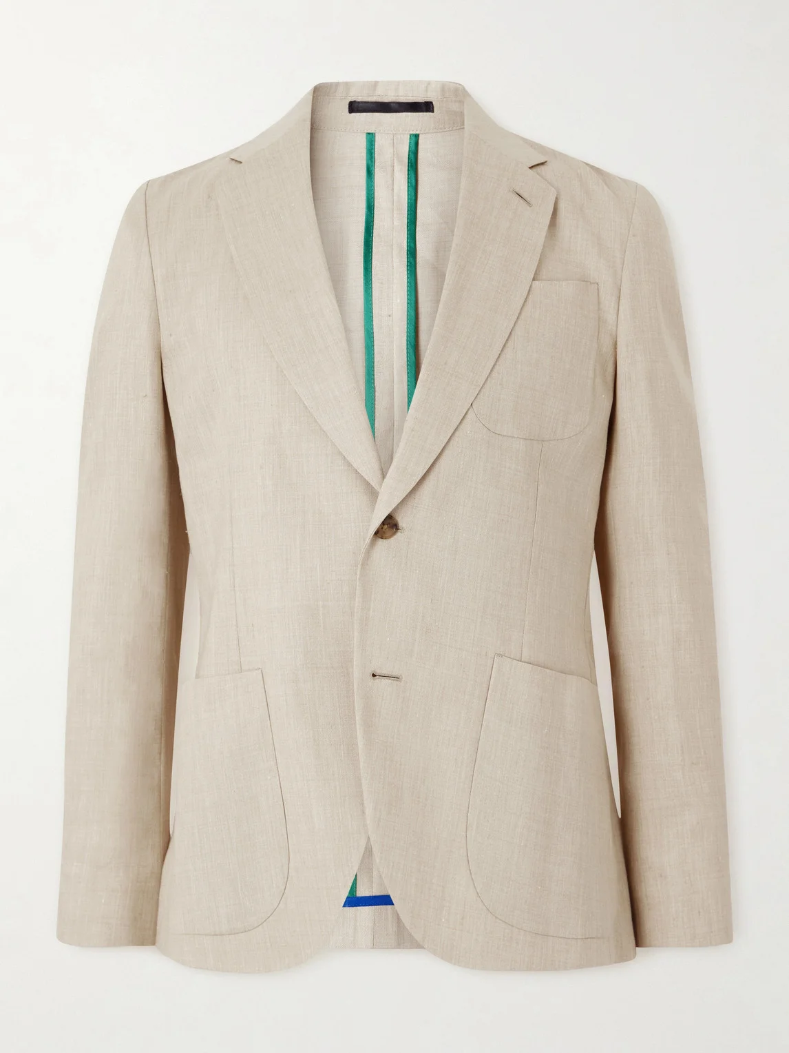 Linen and Wool-Blend Twill Suit Jacket - 1