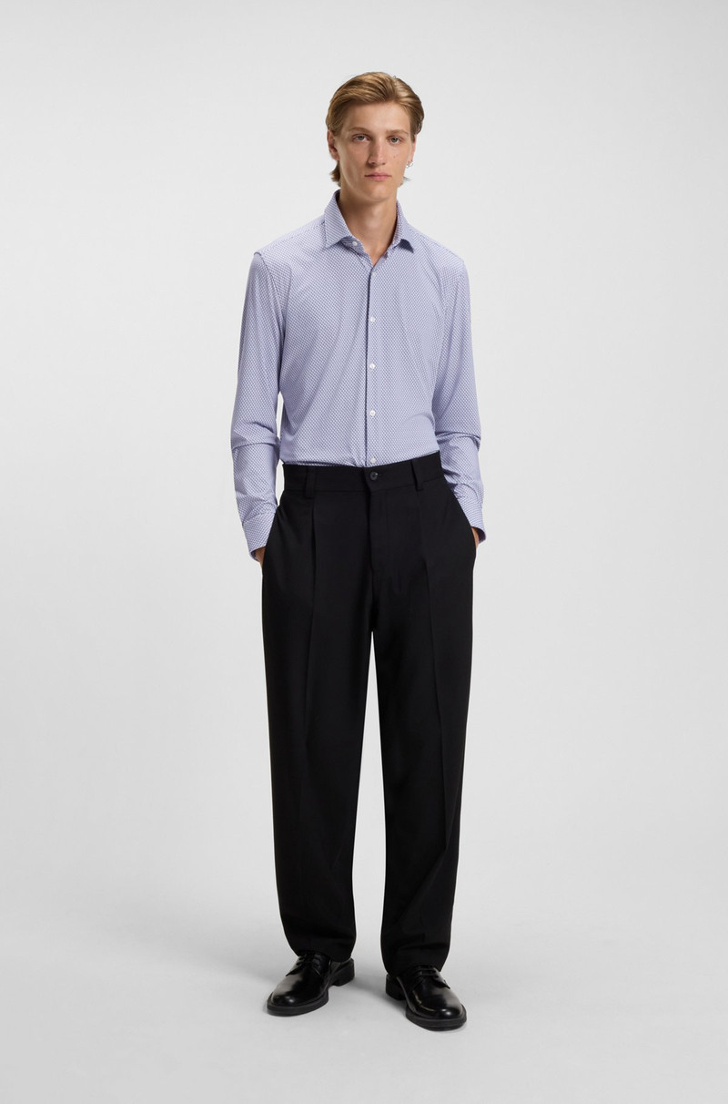 HUGO SLIM-FIT SHIRT IN PRINTED STRETCH JERSEY outlook