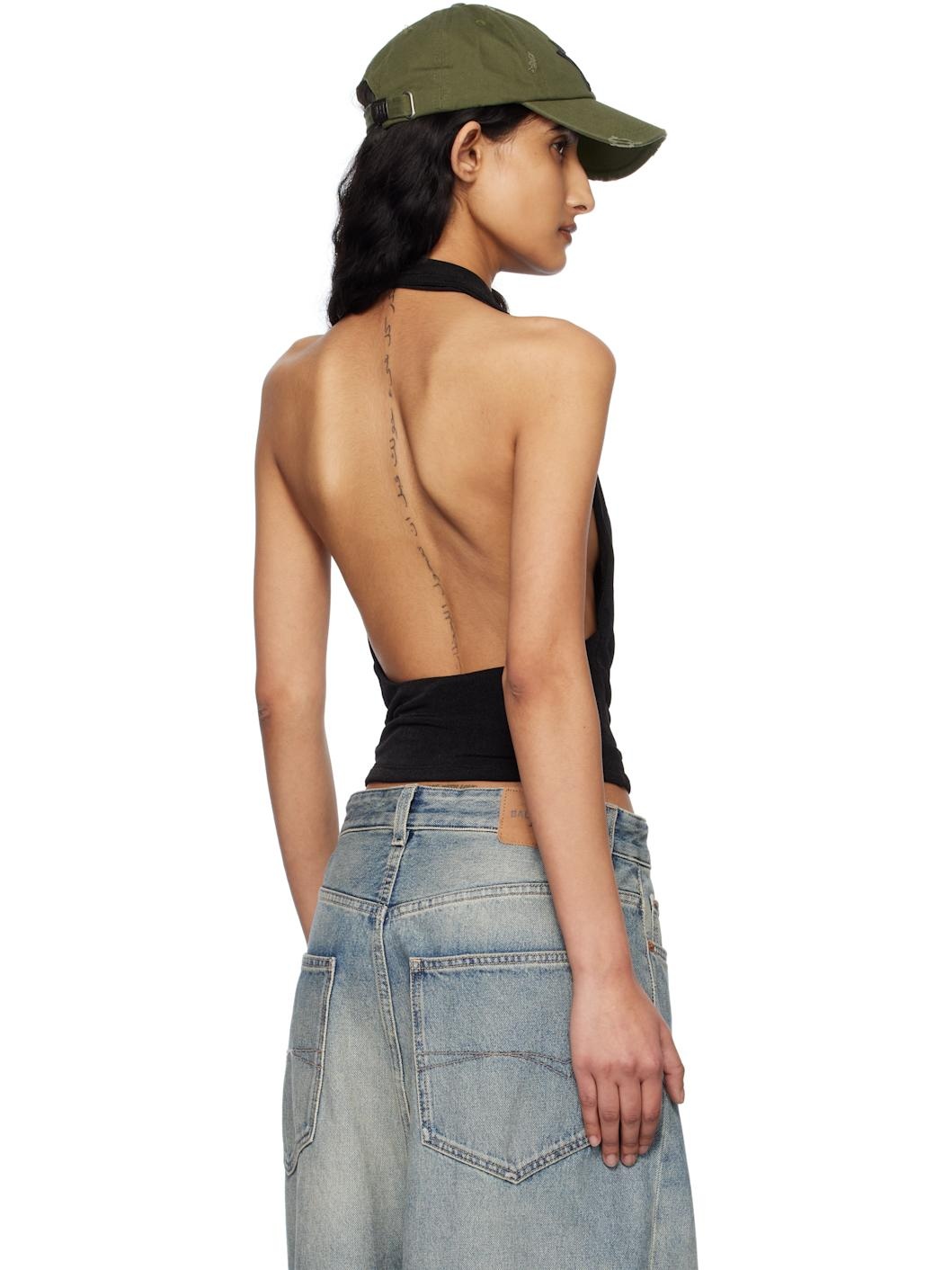 Black Cowl Neck Top - 3