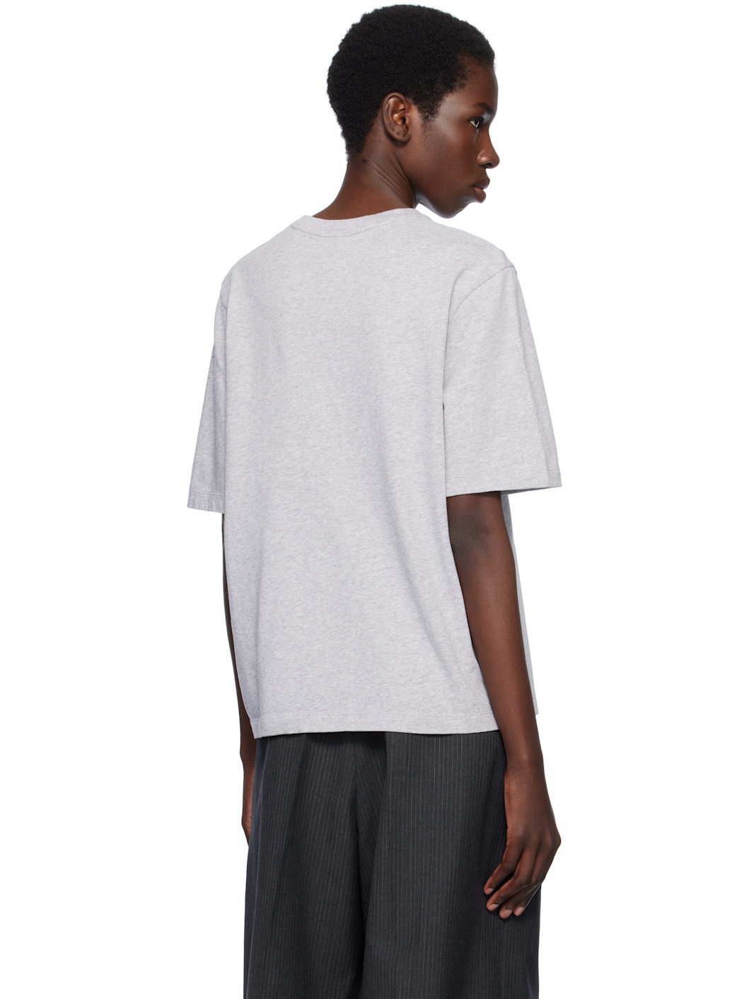 Gray 'Maison Kitsuné' Handwriting Comfort T-shirt - 3