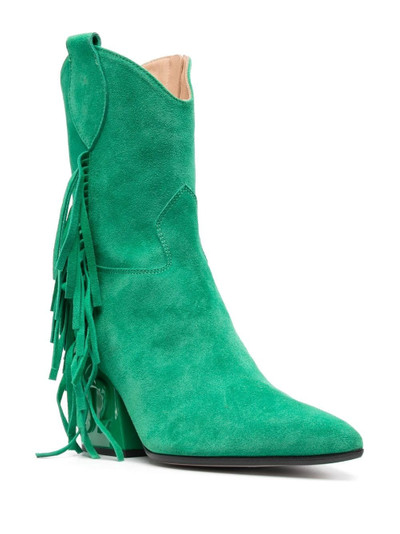 PHILIPP PLEIN 75mm fringe-detailed suede boots outlook