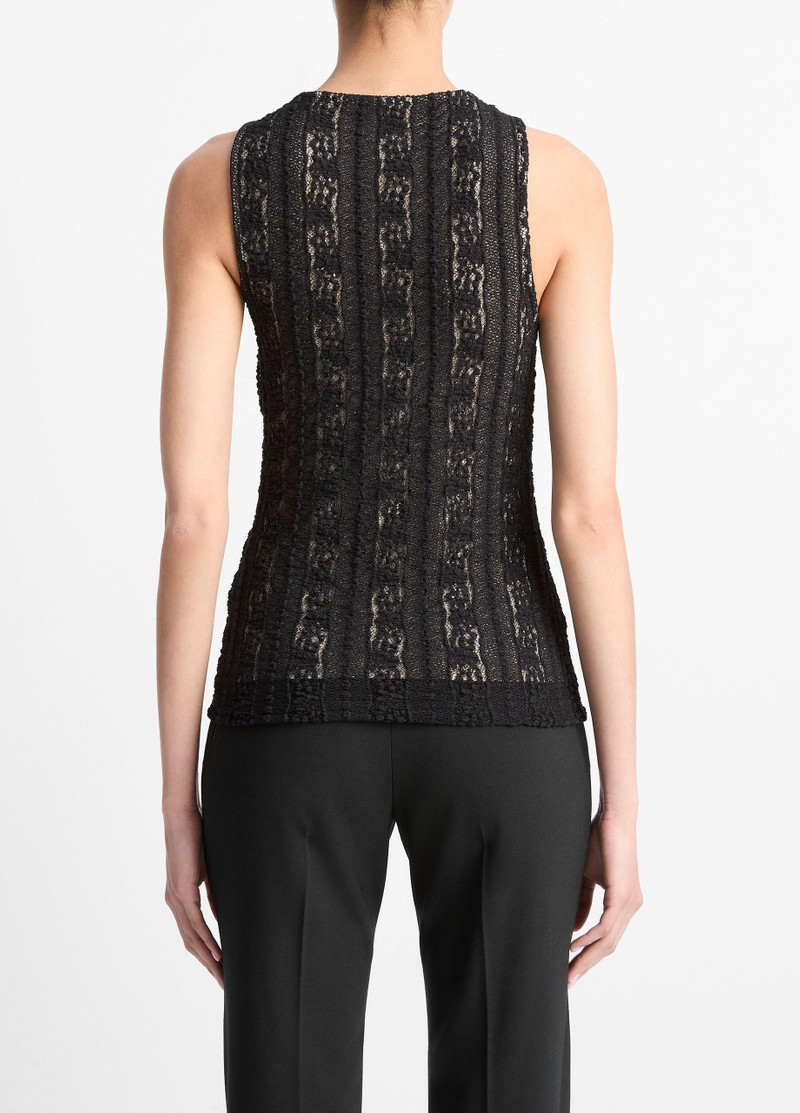 Vince Smocked Lace Shell outlook