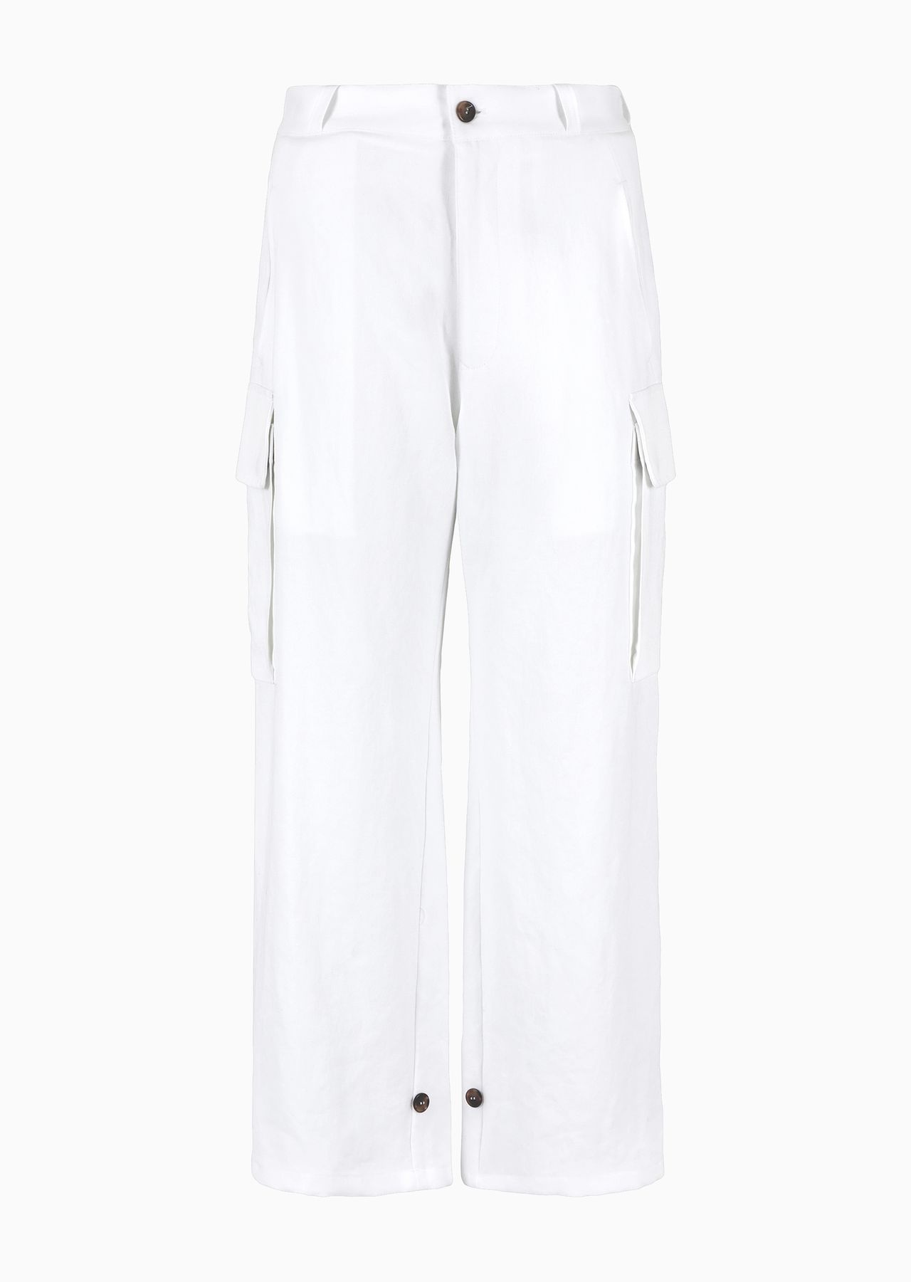 Linen cargo trousers - 1