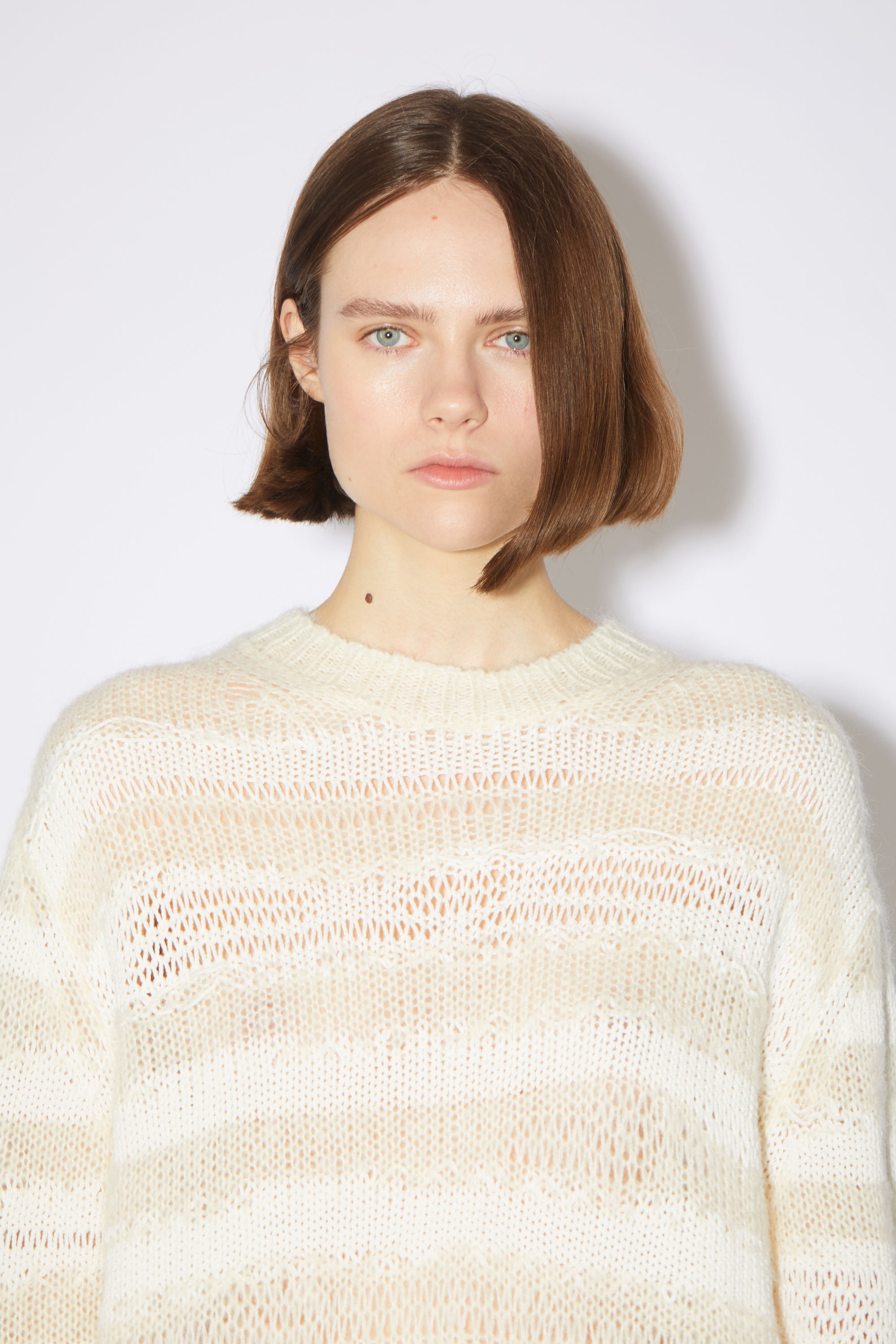 Distressed stripe jumper - Off white/white - 5