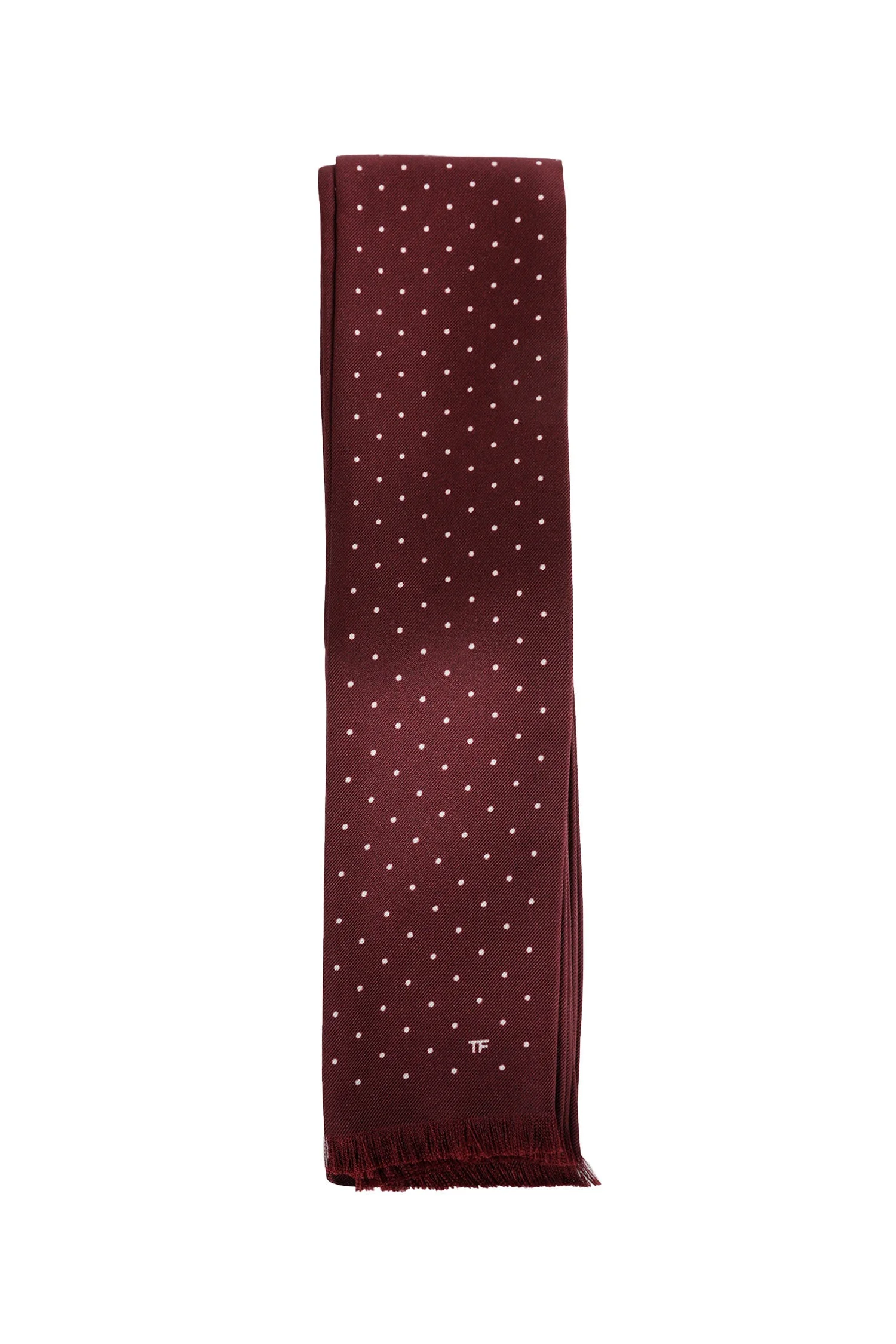 Micro Polkadot Silk Scarf - 1
