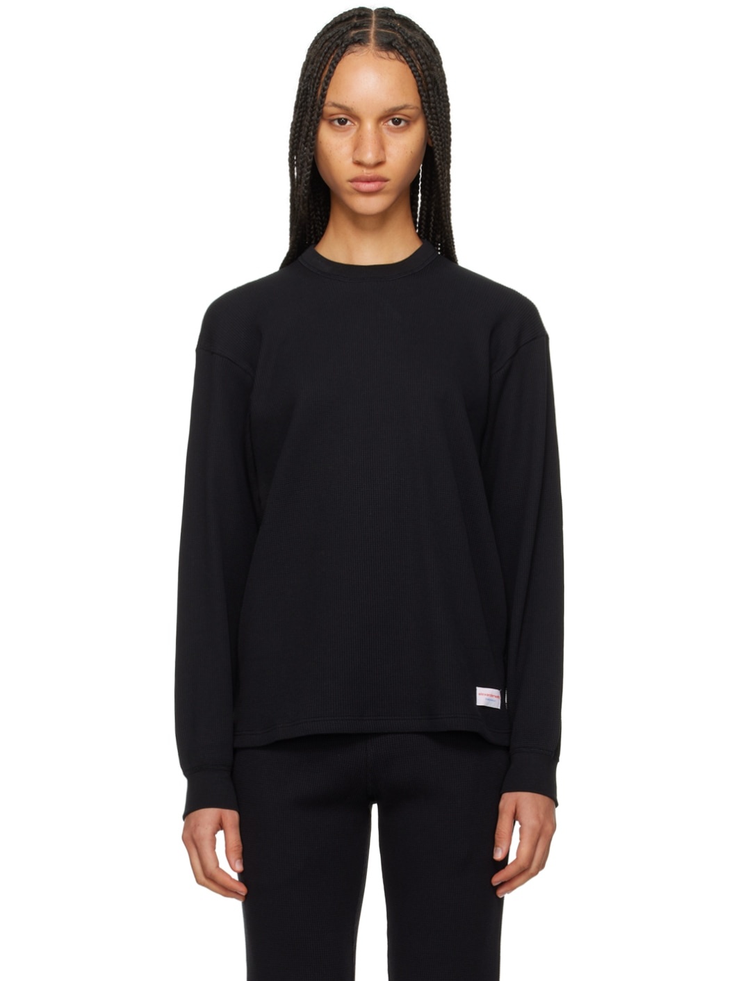 Black Relaxed Long Sleeve T-Shirt - 1