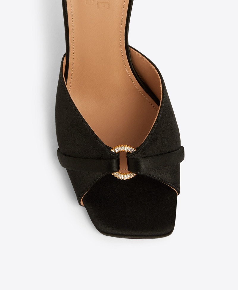 Patricia 70 Black Satin Sandals 4