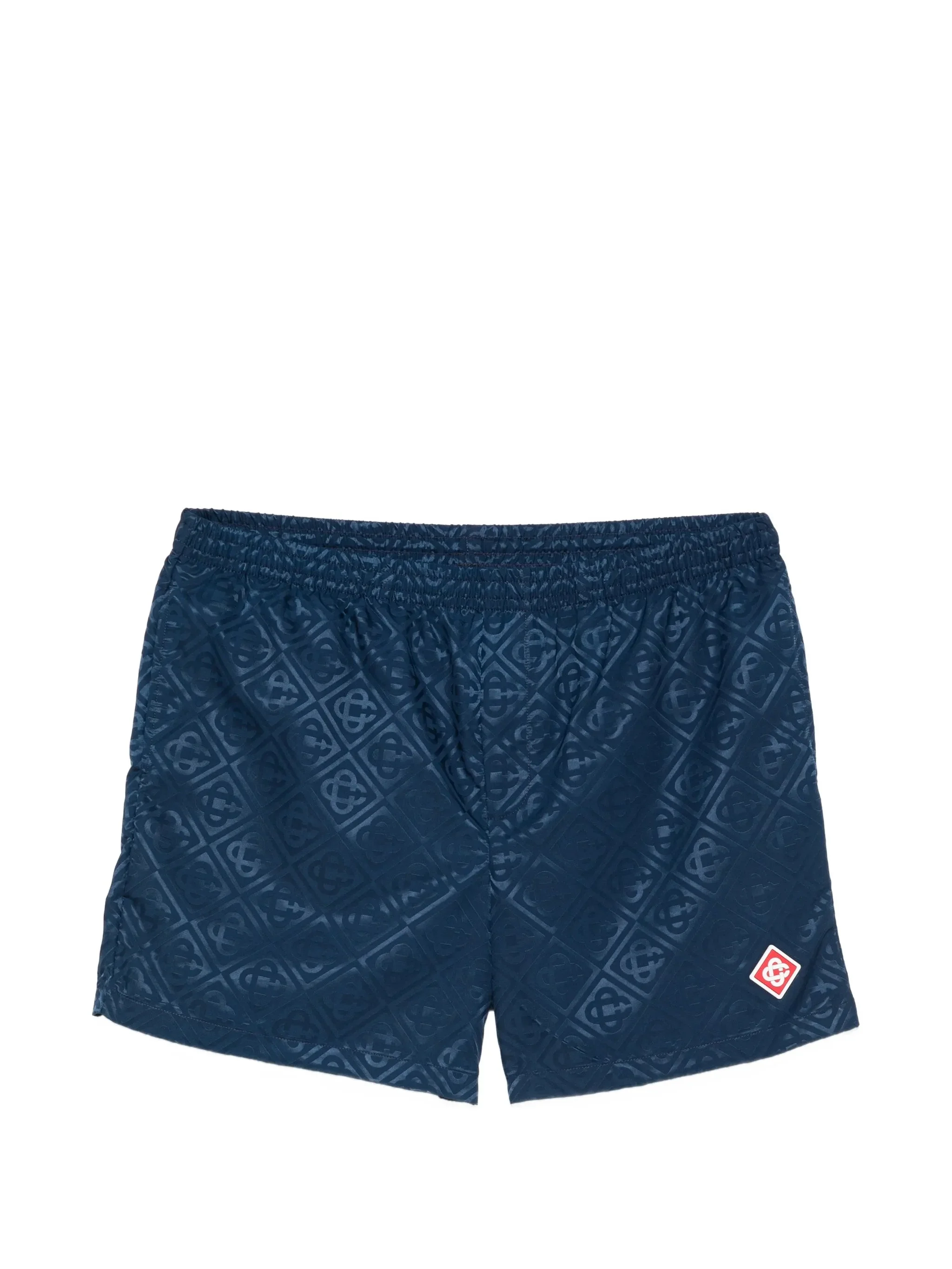 logo-monogram swim shorts - 1