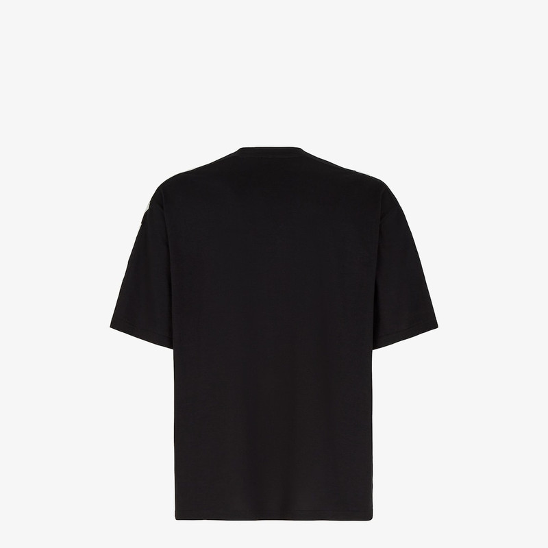 FENDI Regular-fit, short-sleeved T-shirt. Made of black jersey. Customized with the Fendi Roma logo embroi outlook