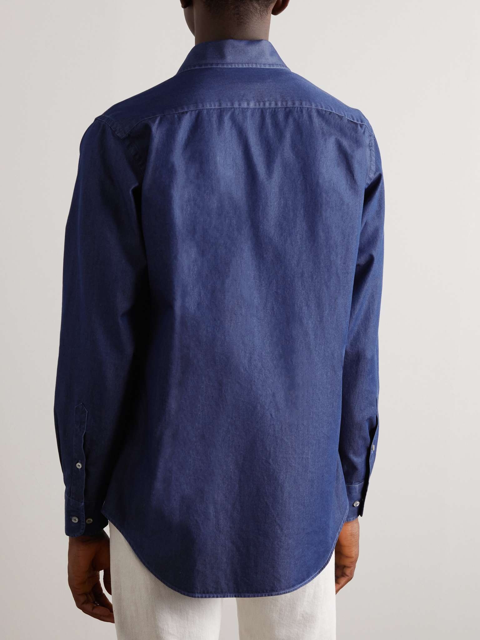 Washed Cotton-Chambray Shirt - 6