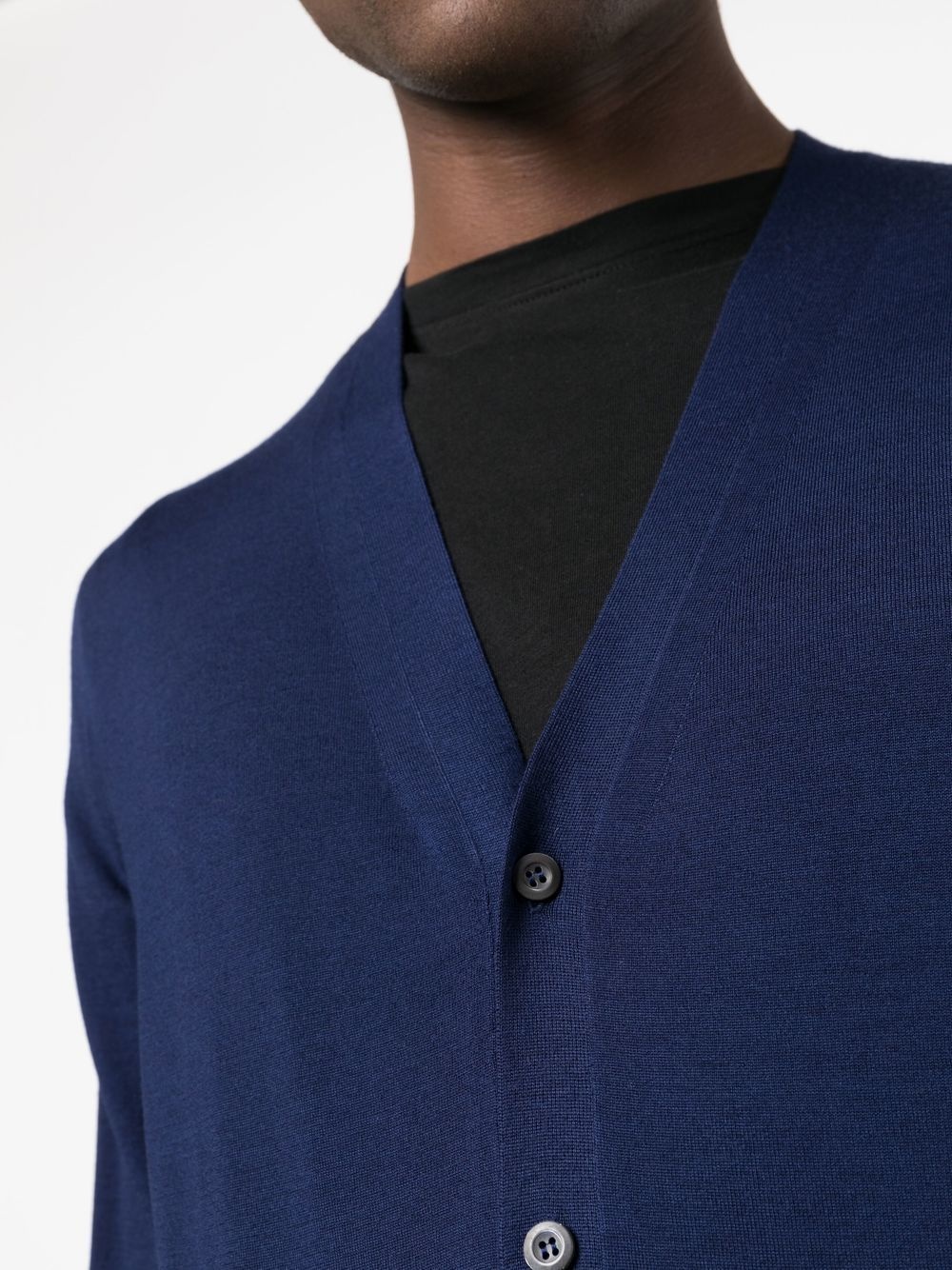 fine-knit V-neck cardigan - 5