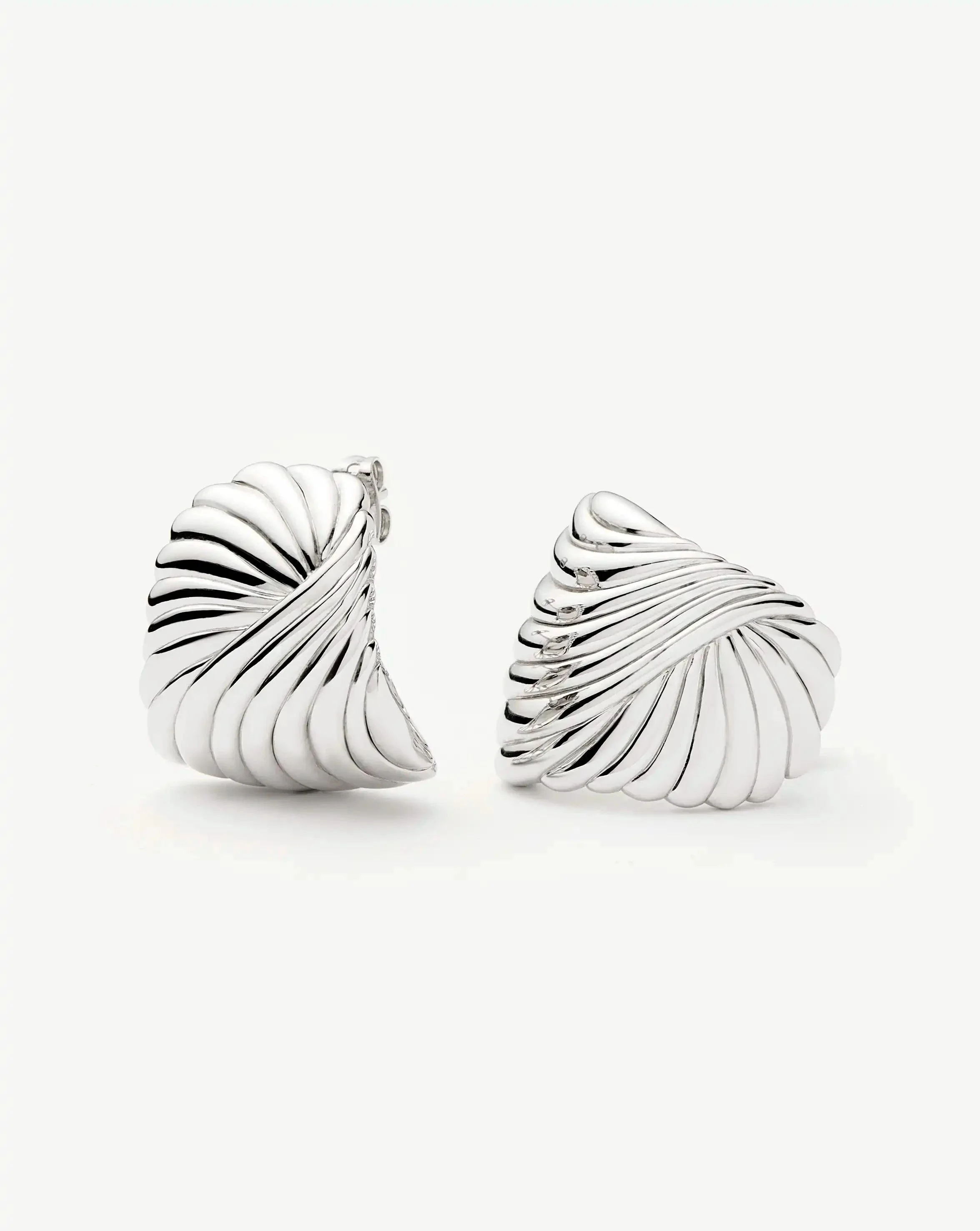 Ripple Oversized Stud Earrings - 1