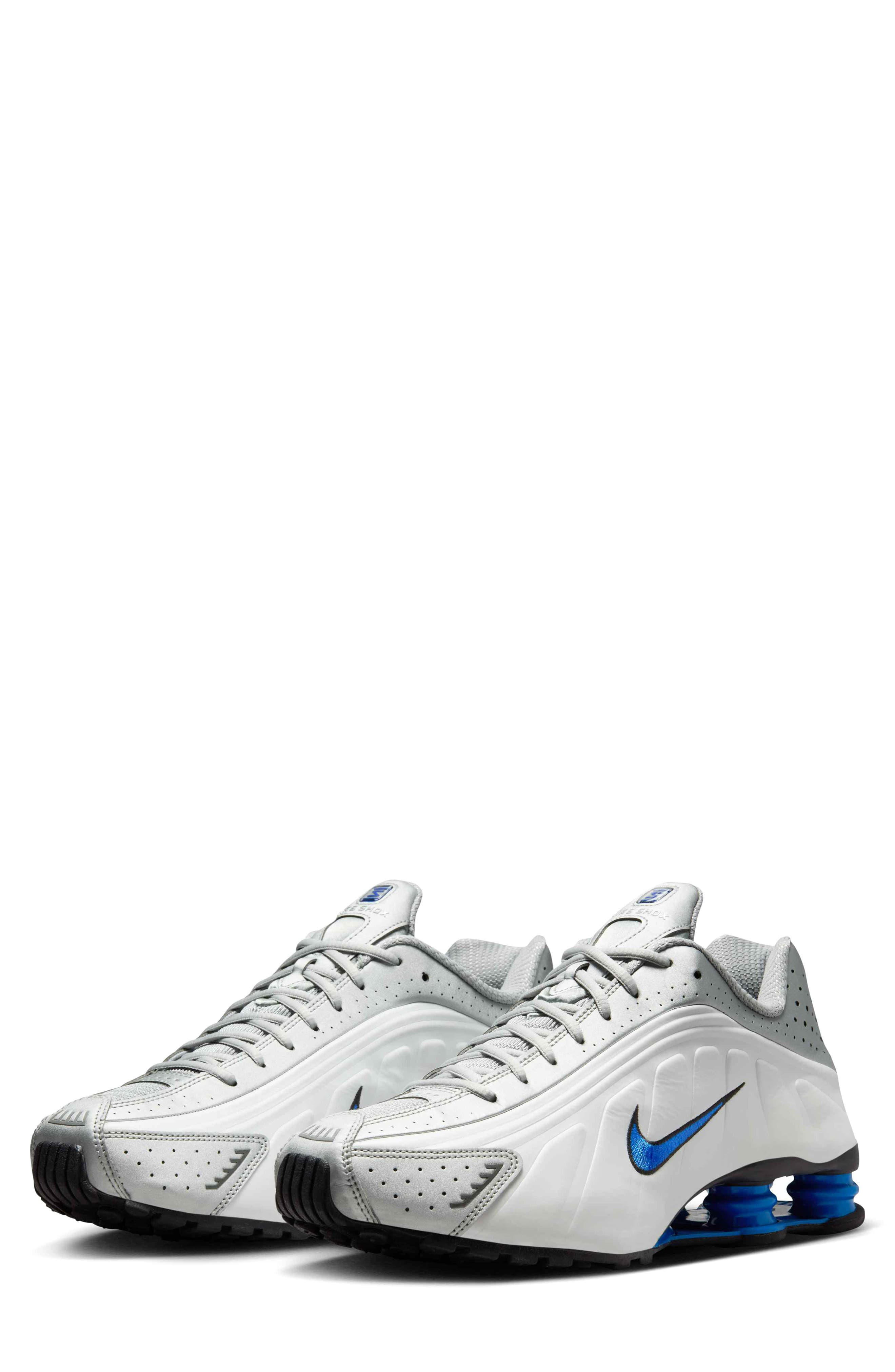 Nike Shox R4 Sneaker in White/Racer Blue at Nordstrom - 1