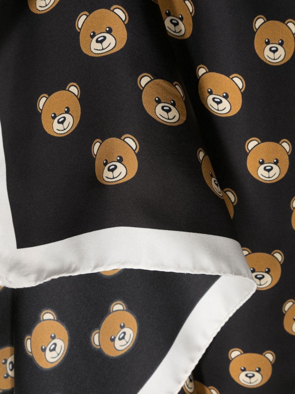 Teddy Bear-print silk foulard - 3