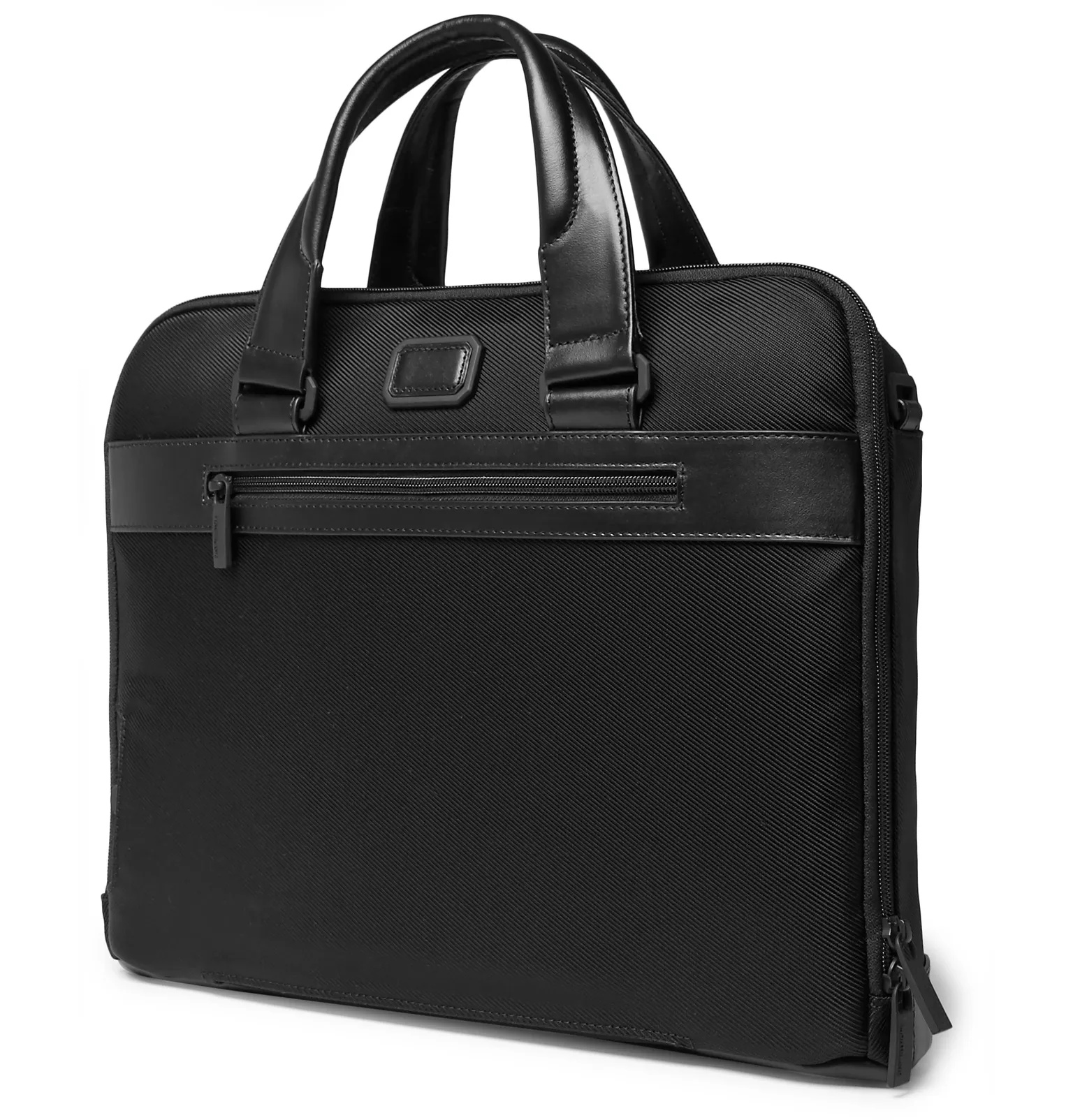 Nightflight Leather-Trimmed Nylon Briefcase - 4