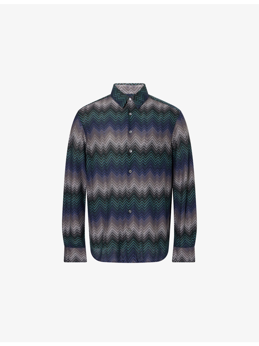 Chevron Relaxed-Fit Cotton-Blend Shirt - 1