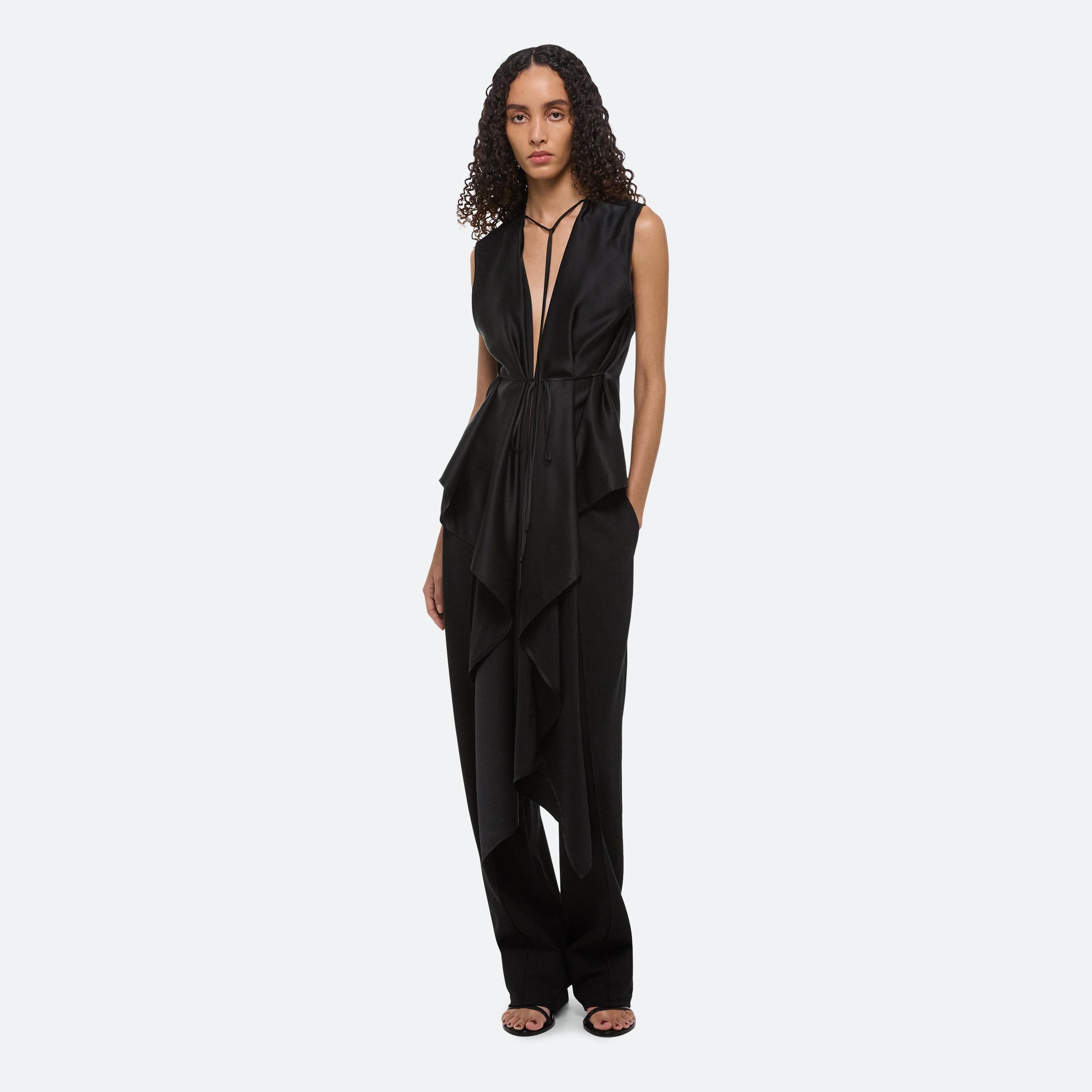 DRAPED SCARF TOP - 2