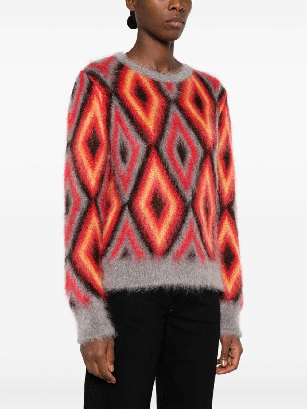 intarsia-knit round-neck jumper - 3