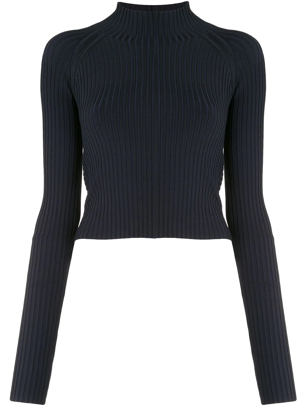 twisted back cropped jumper - 1