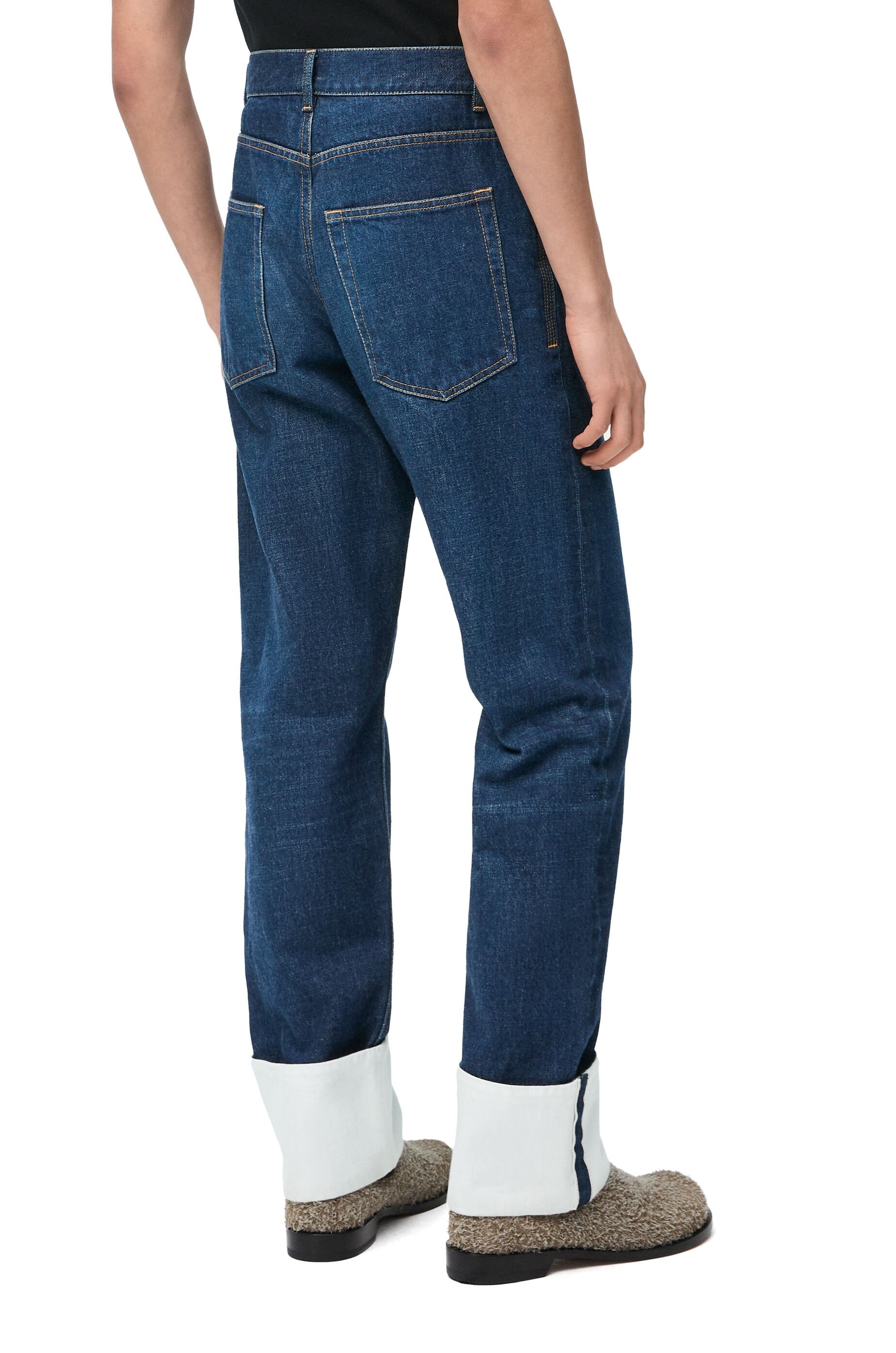 Fisherman turn-up jeans in denim - 4