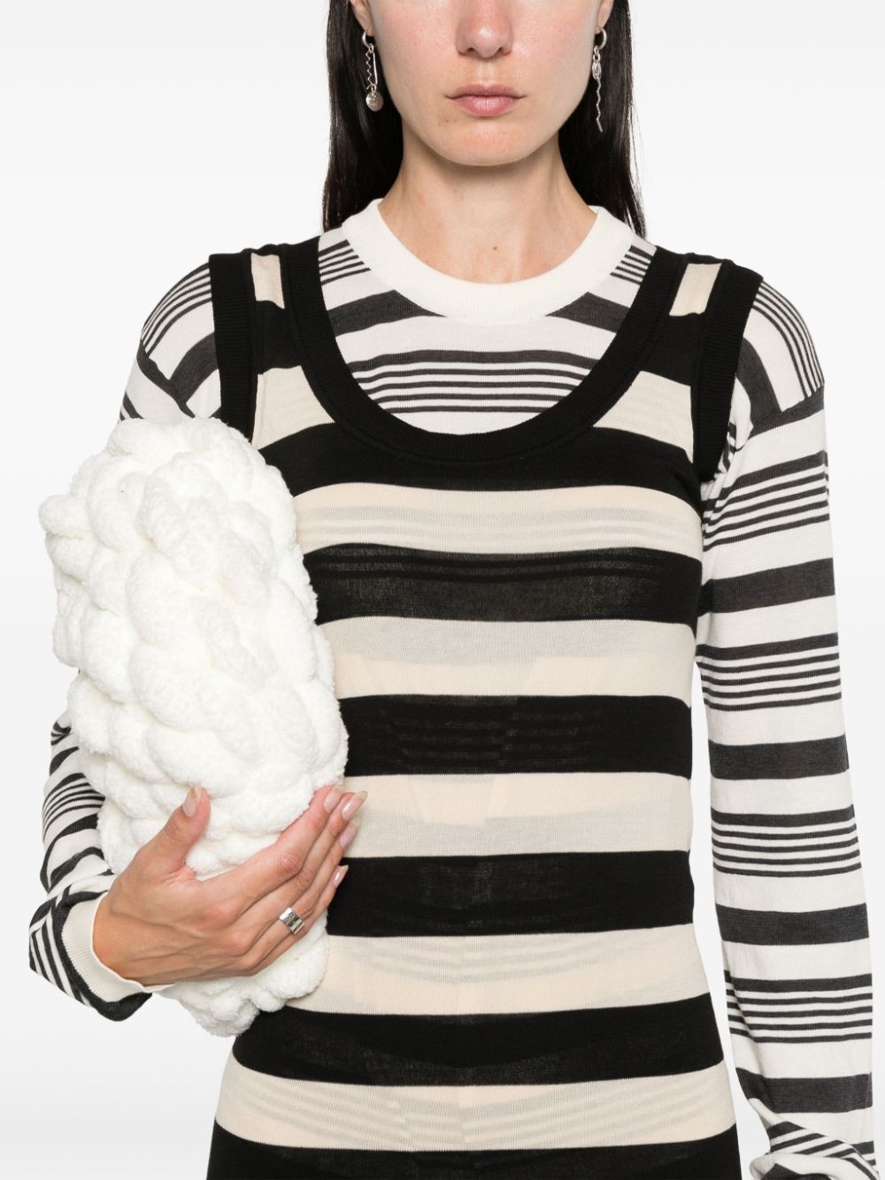 stripes cotton midi dress - 5
