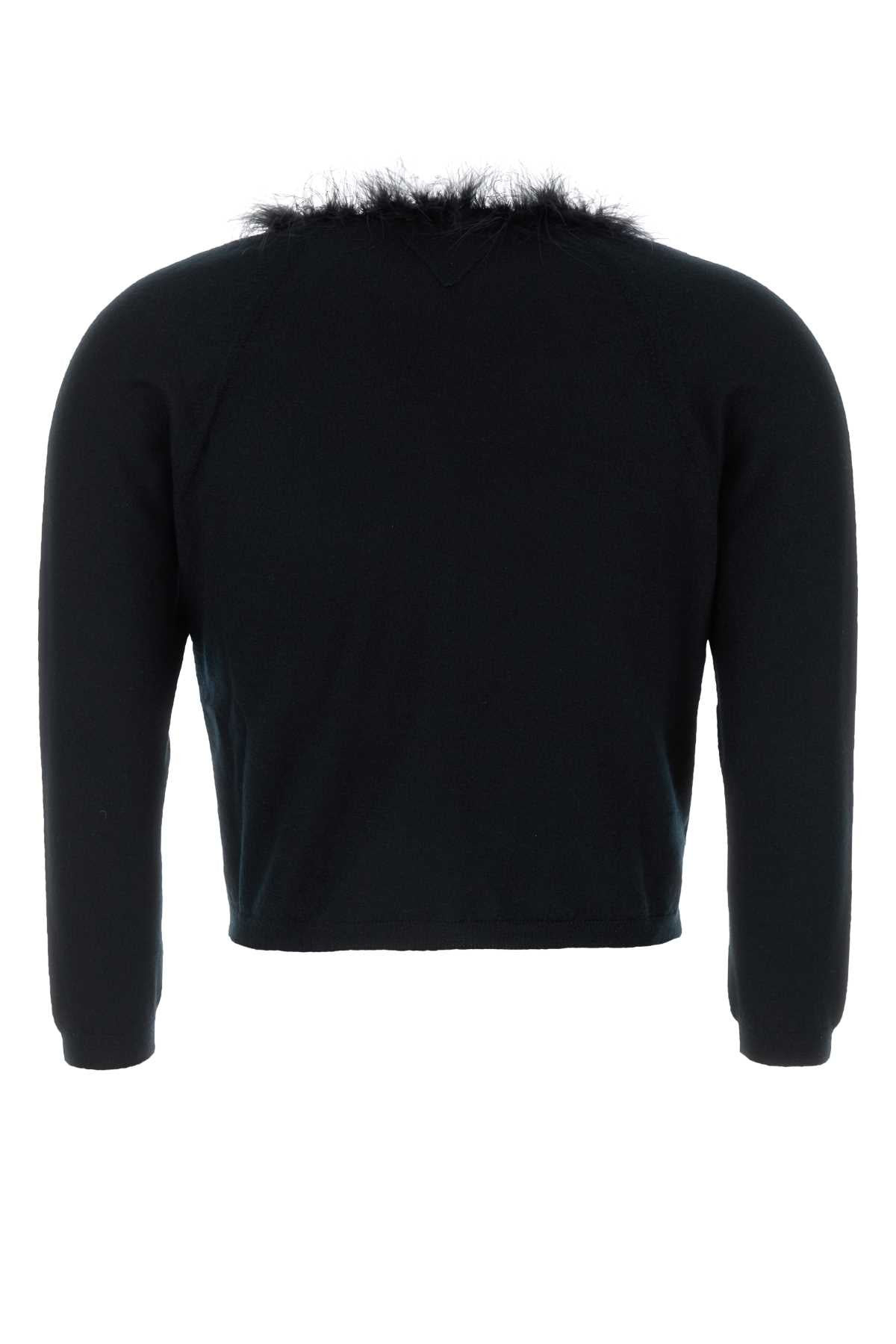 Prada Women Black Cashmere Cardigan - 2