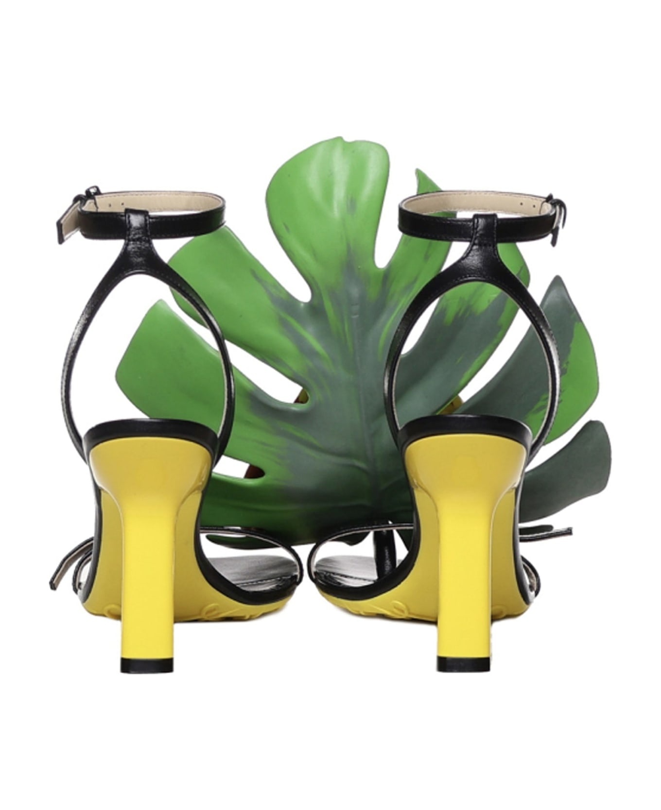 Petal Monstera Leather Sandals - 3