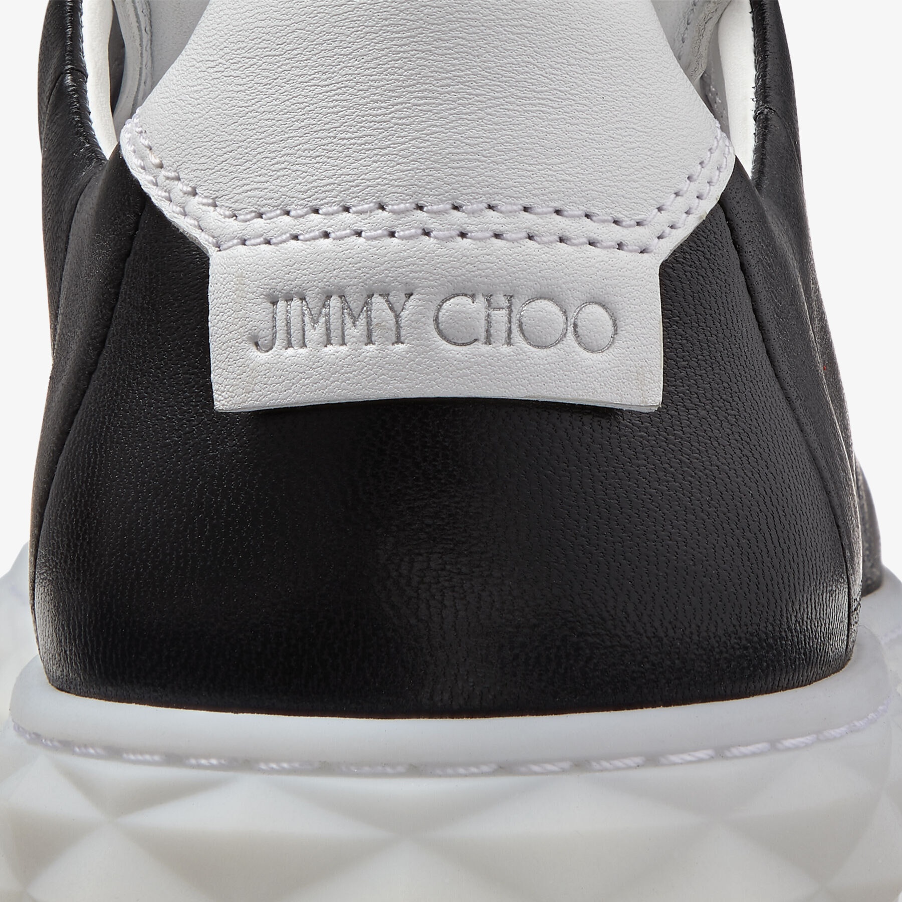 JIMMY CHOO Diamond Light/F Black Nappa Leather Low-Top Trainers