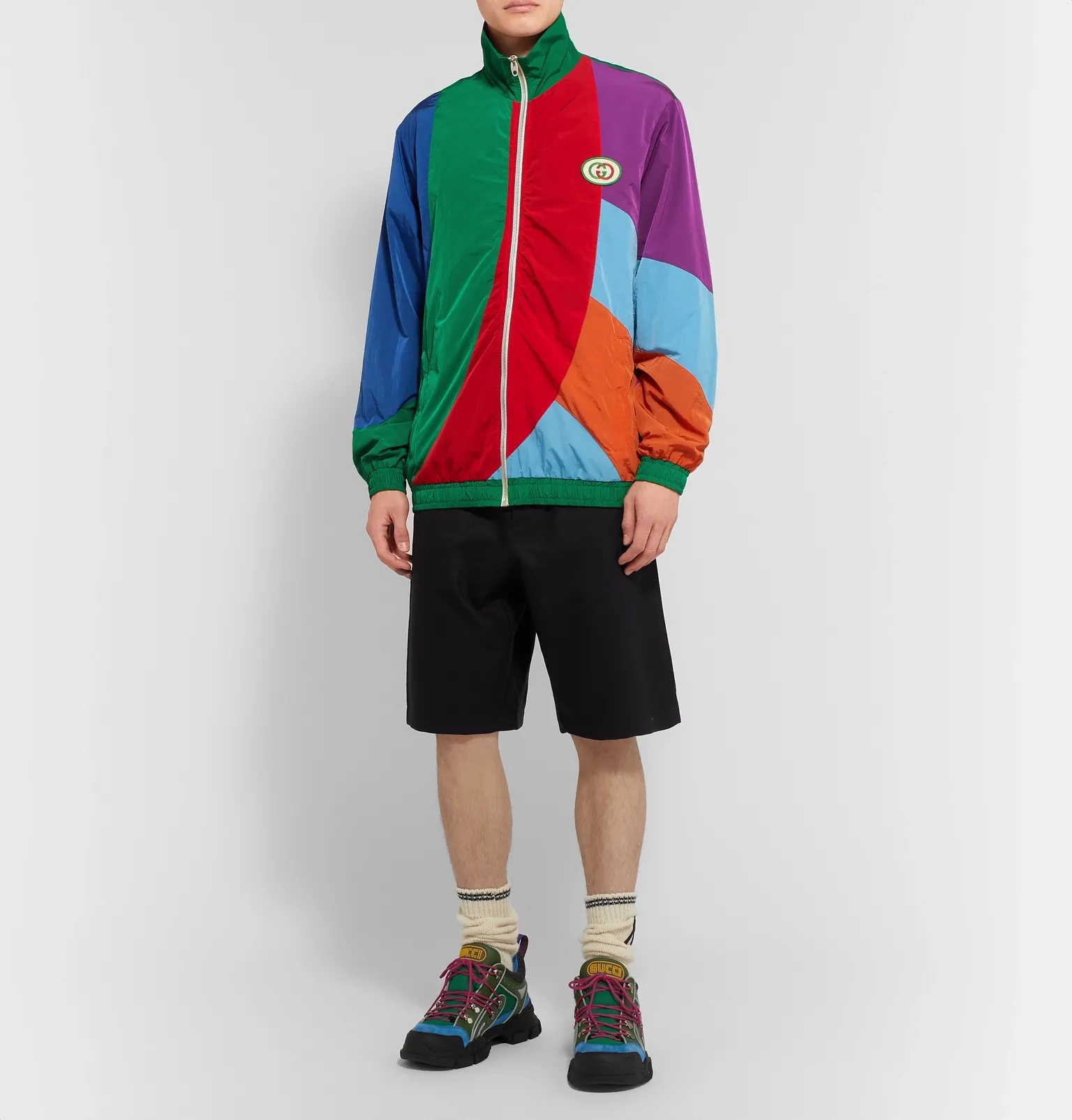 Logo-Appliquéd Colour-Block Nylon Track Jacket - 2