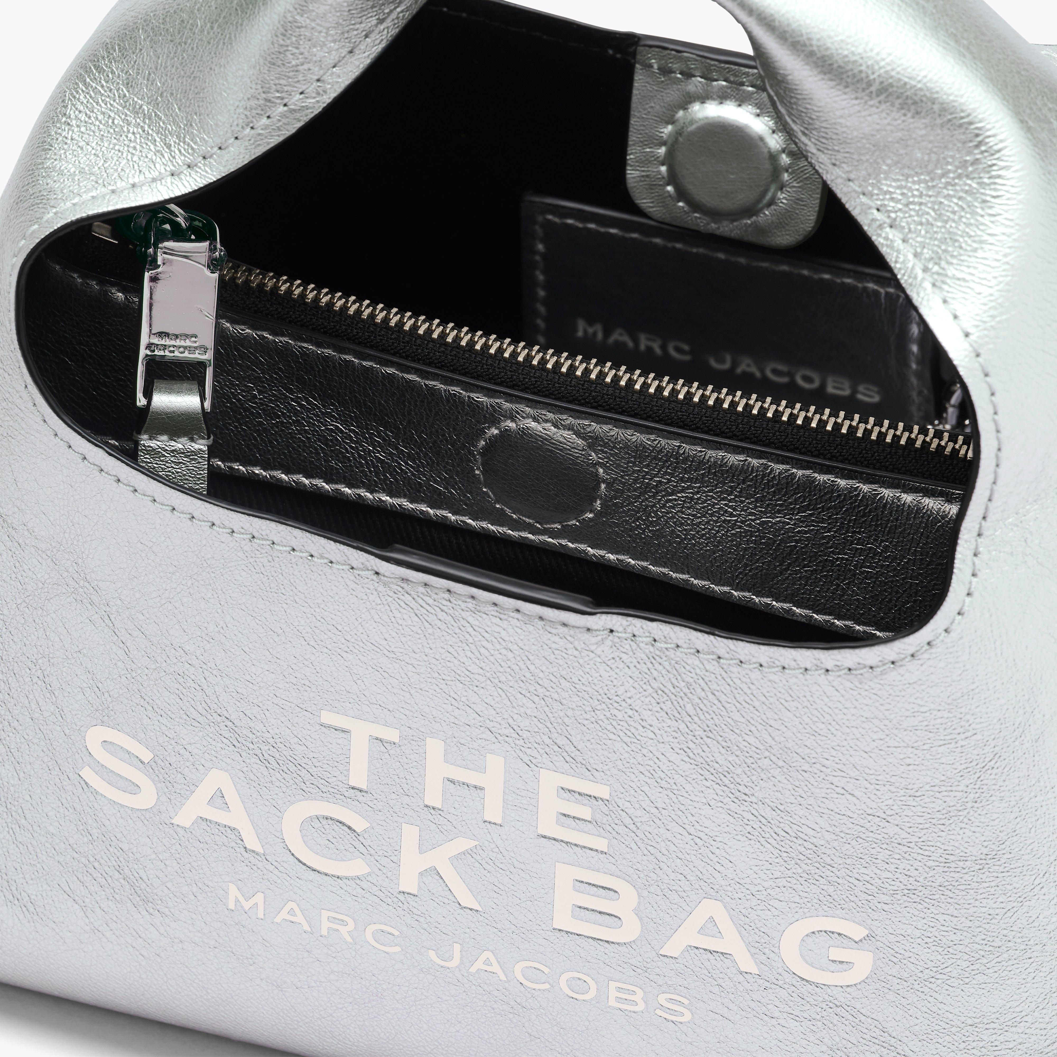 THE METALLIC LEATHER MINI SACK BAG - 4