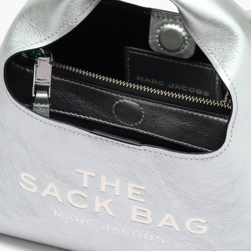 THE METALLIC LEATHER MINI SACK BAG 4