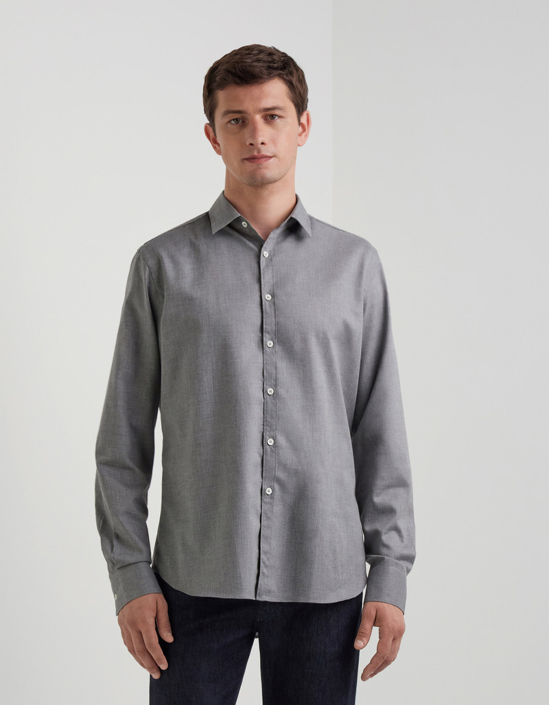 Canali CASUAL REGULAR FIT MICRO-STRUCTURED COTTON SHIRT outlook