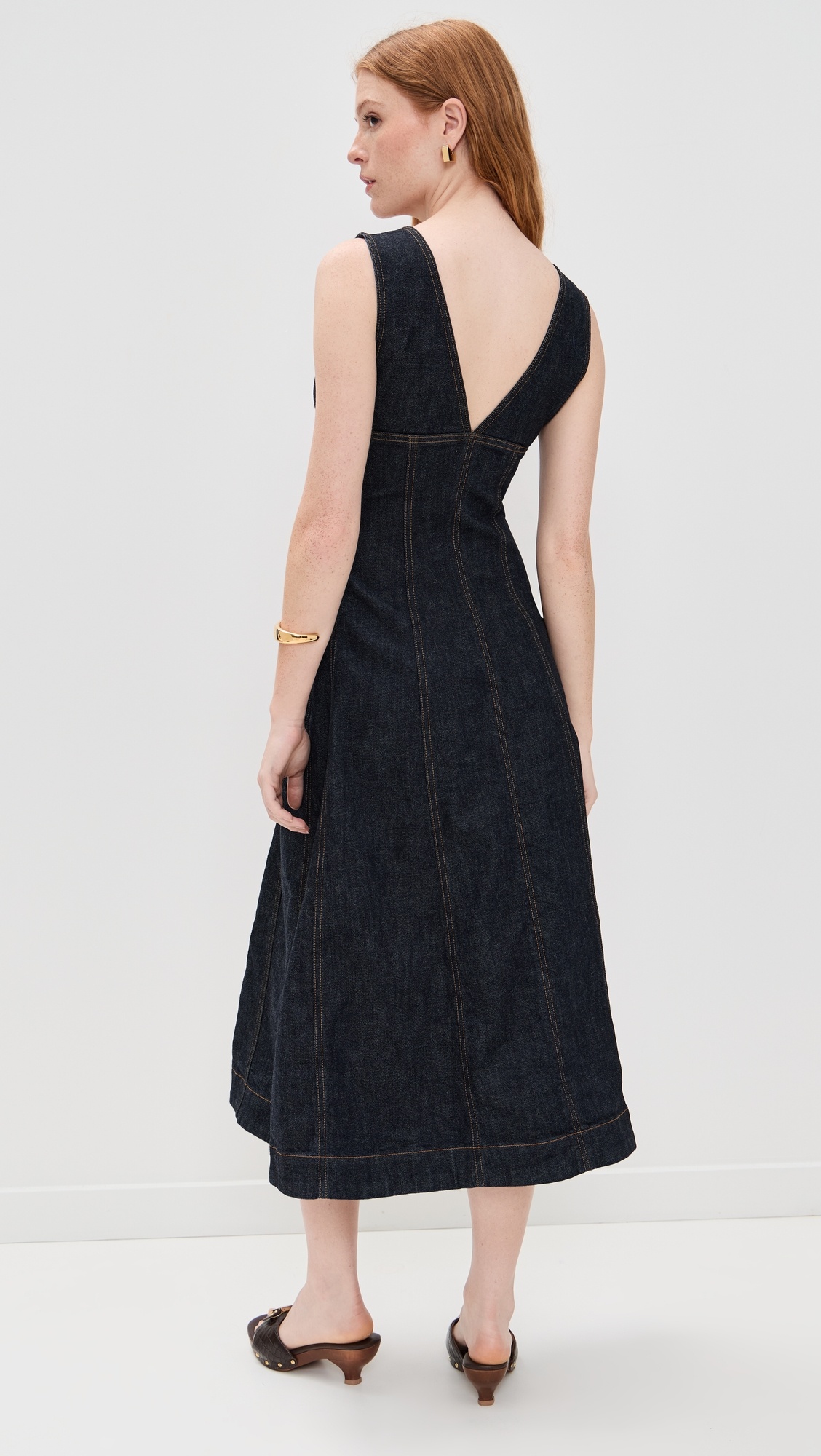 Indigo Denim Midi Dress - 2