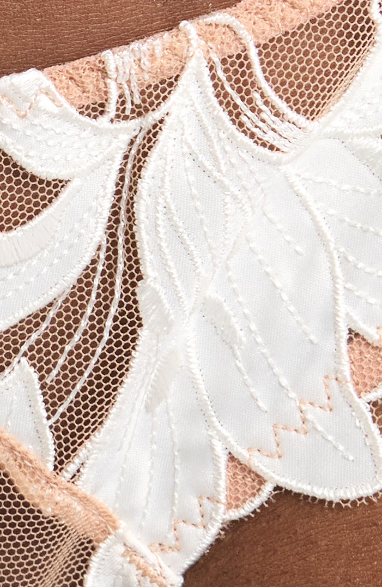 Fleur Du Mal Lily Embroidered Hipster Thong in Ivory at Nordstrom - 5