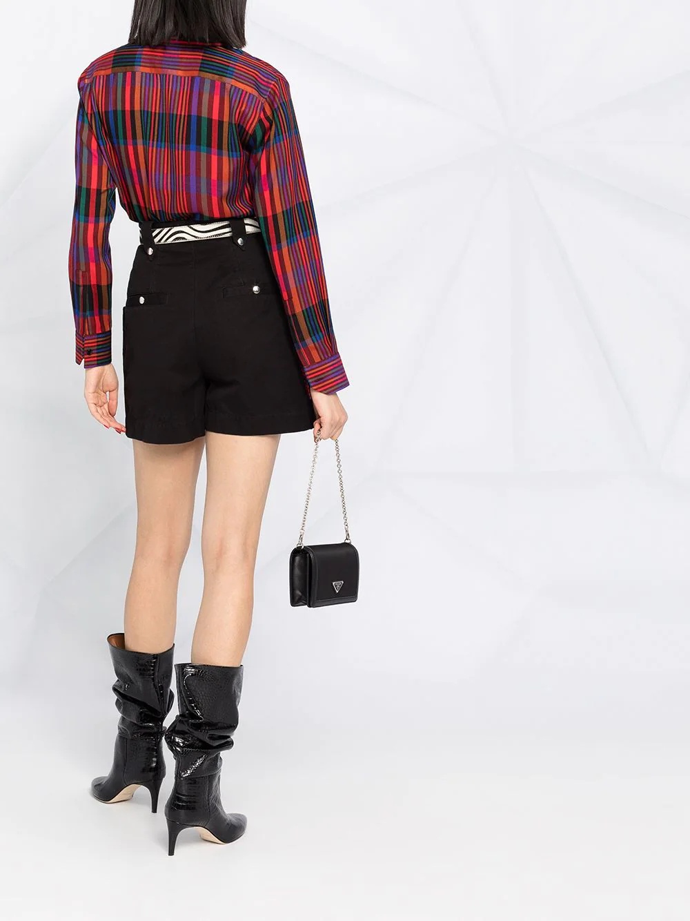 tartan check buttoned shirt - 4