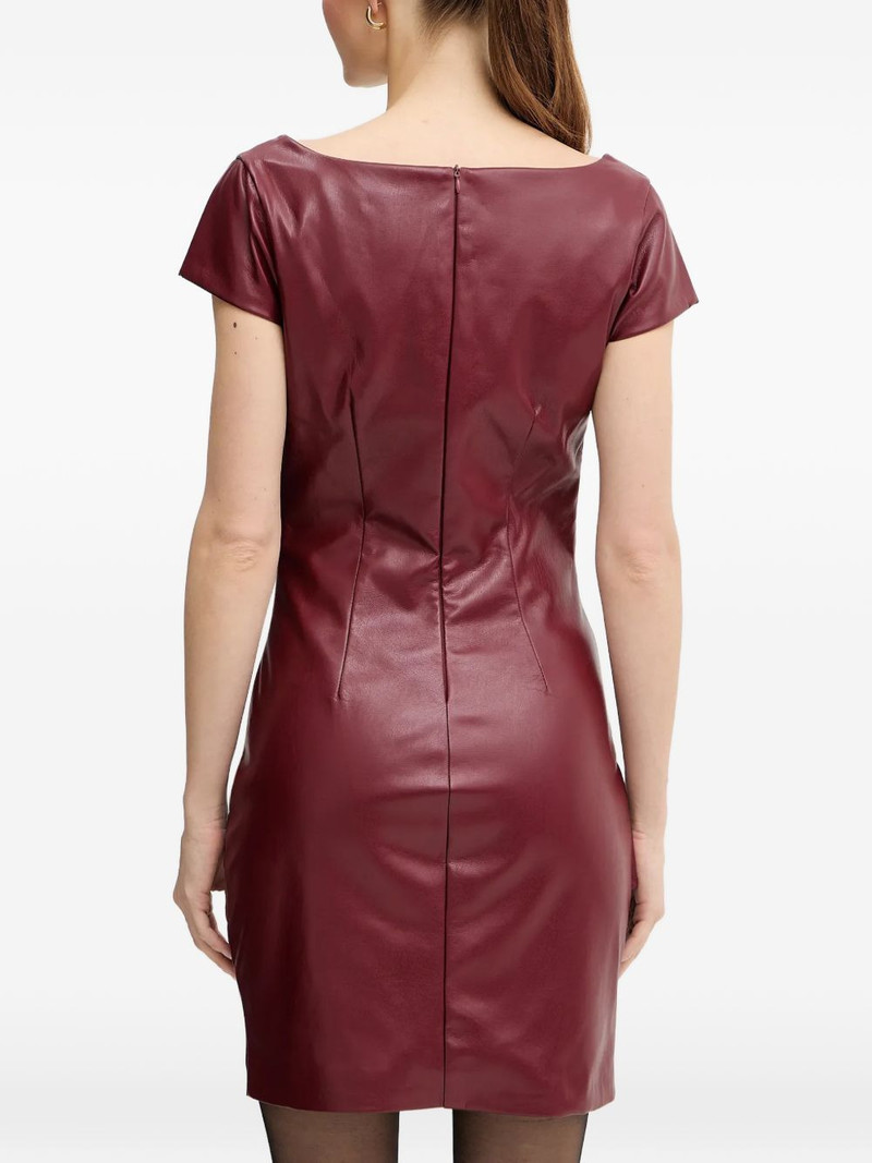 bow squared-neck mini dress 3