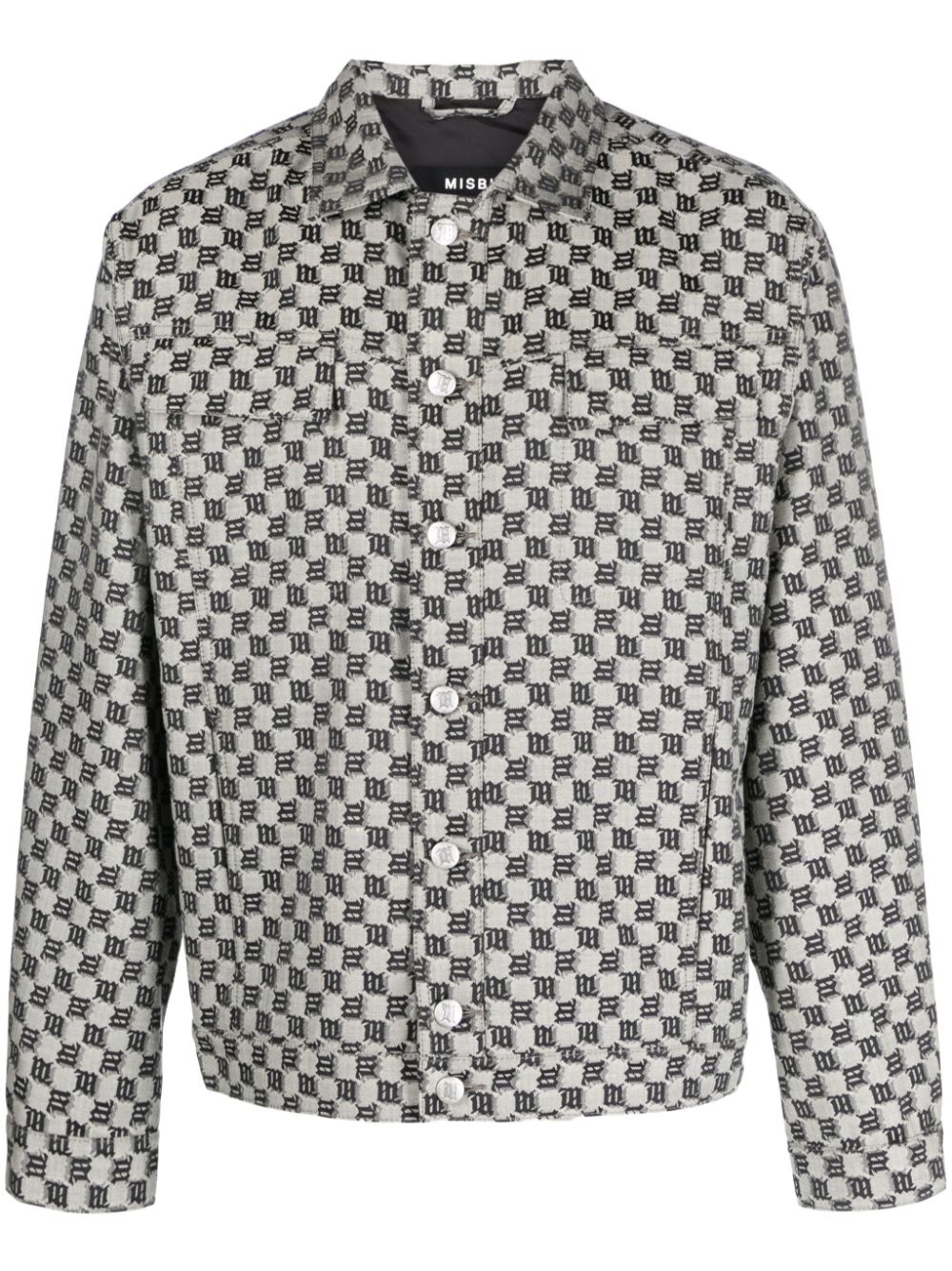 monogram-pattern shirt jacket - 1