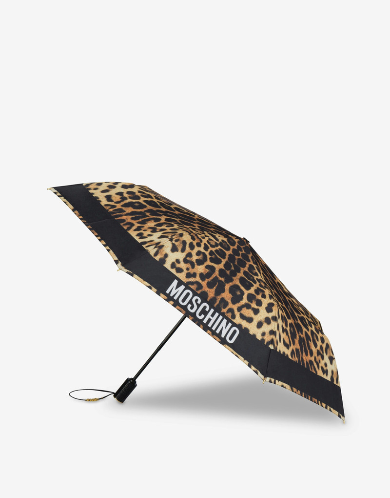 Moschino LEOPARD PRINT OPEN & CLOSE UMBRELLA outlook