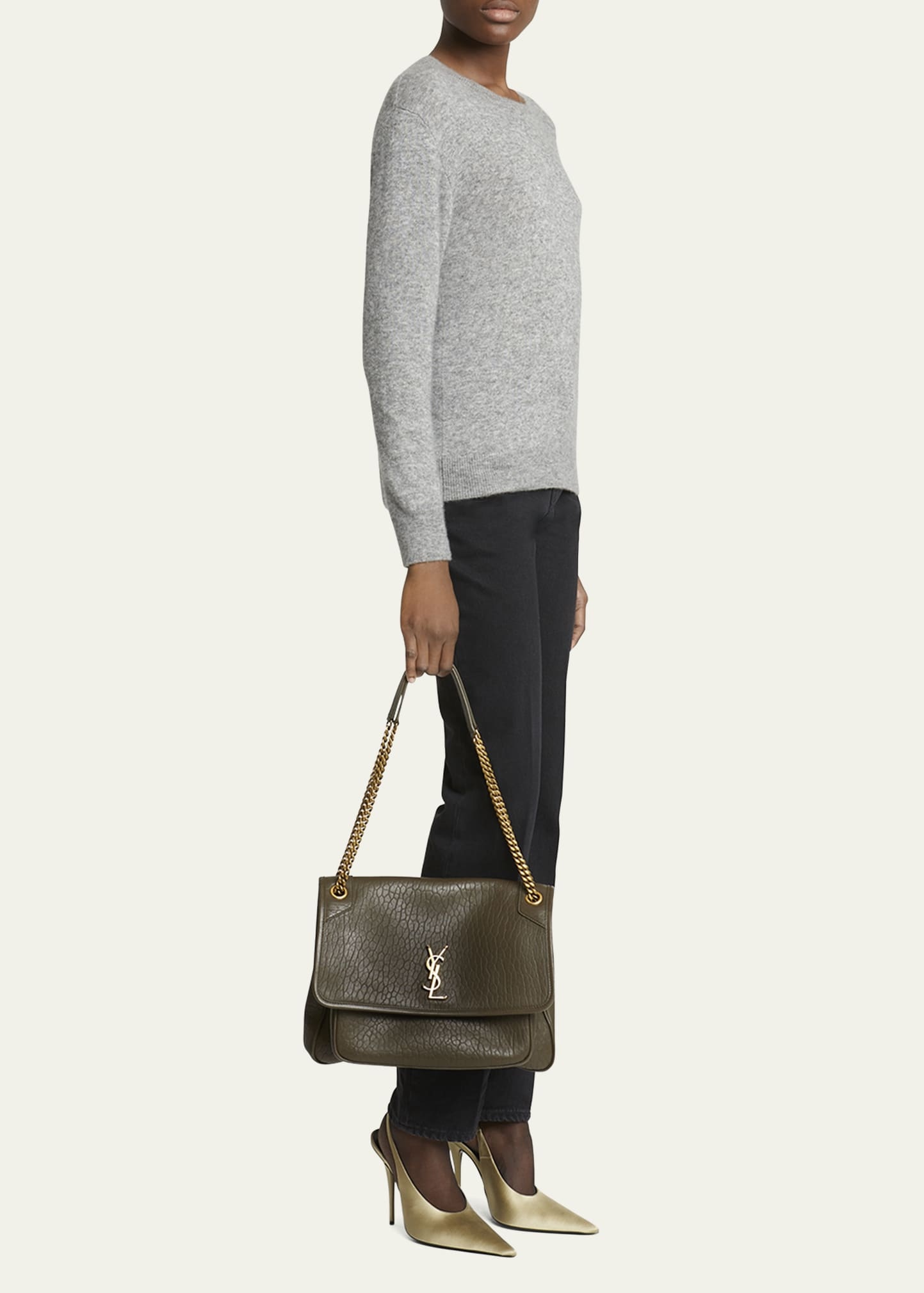 Niki Large YSL Crossbody Bag in Lambskin Leather - 2