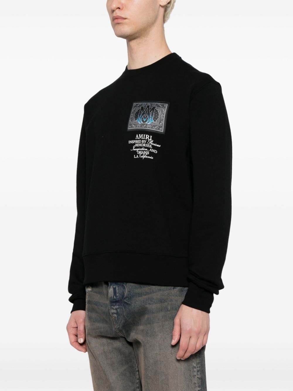 AMIRI Logo Print Cotton Sweatshirt White