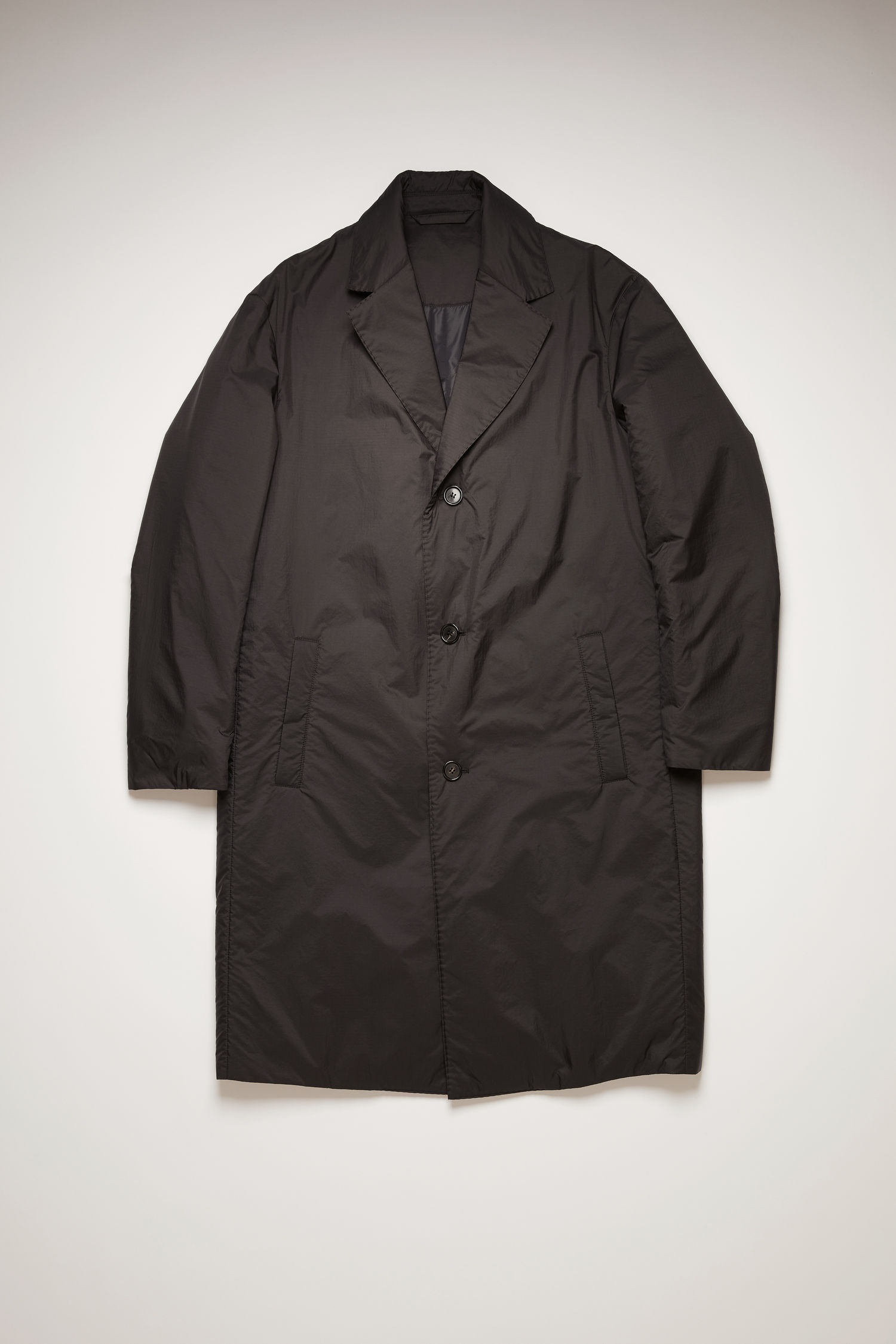 Padded ripstop coat black - 1