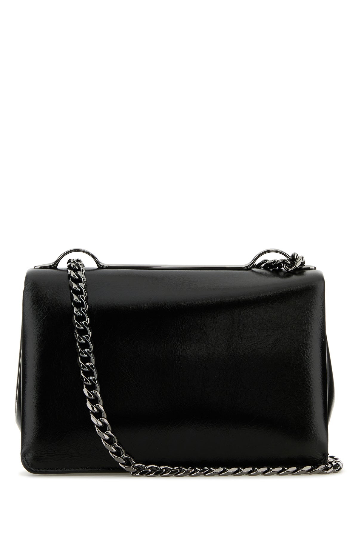 Black leather small VLogo shoulder bag - 3
