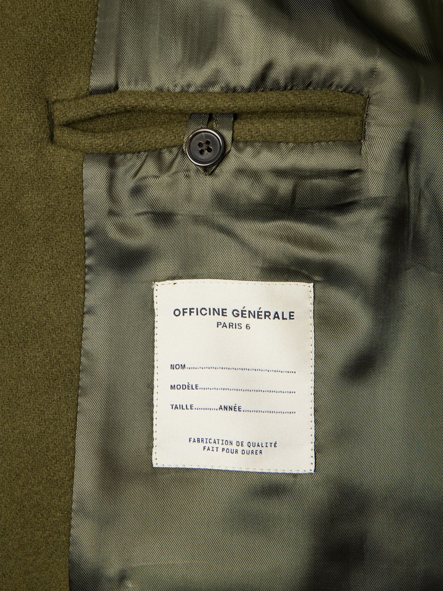 Amir Double-Breasted Brushed Wool-Blend Coat Green - 5