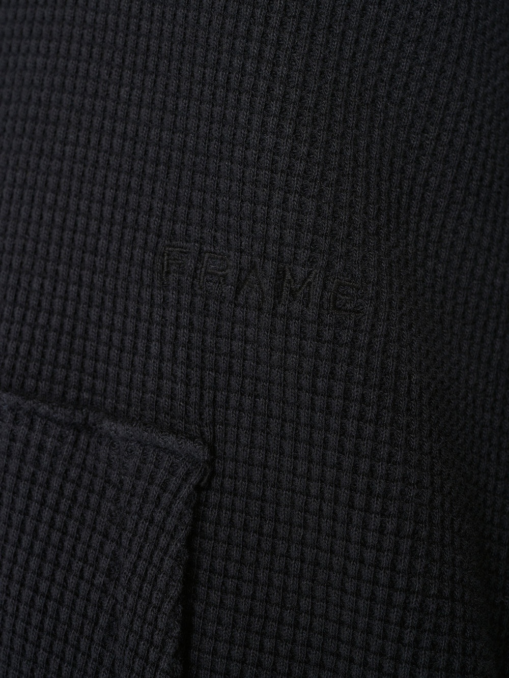 Waffle Textured  Hoodie in Noir - 10