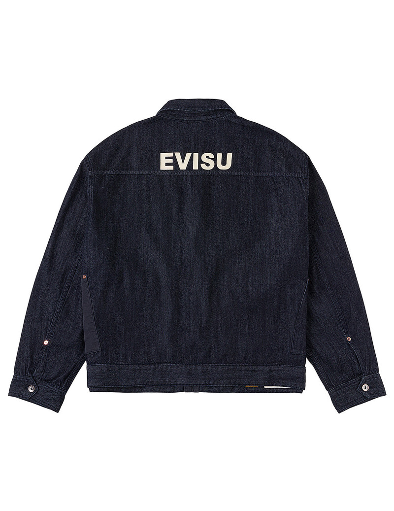 EVISU Fabric Blocking Denim Jacket outlook