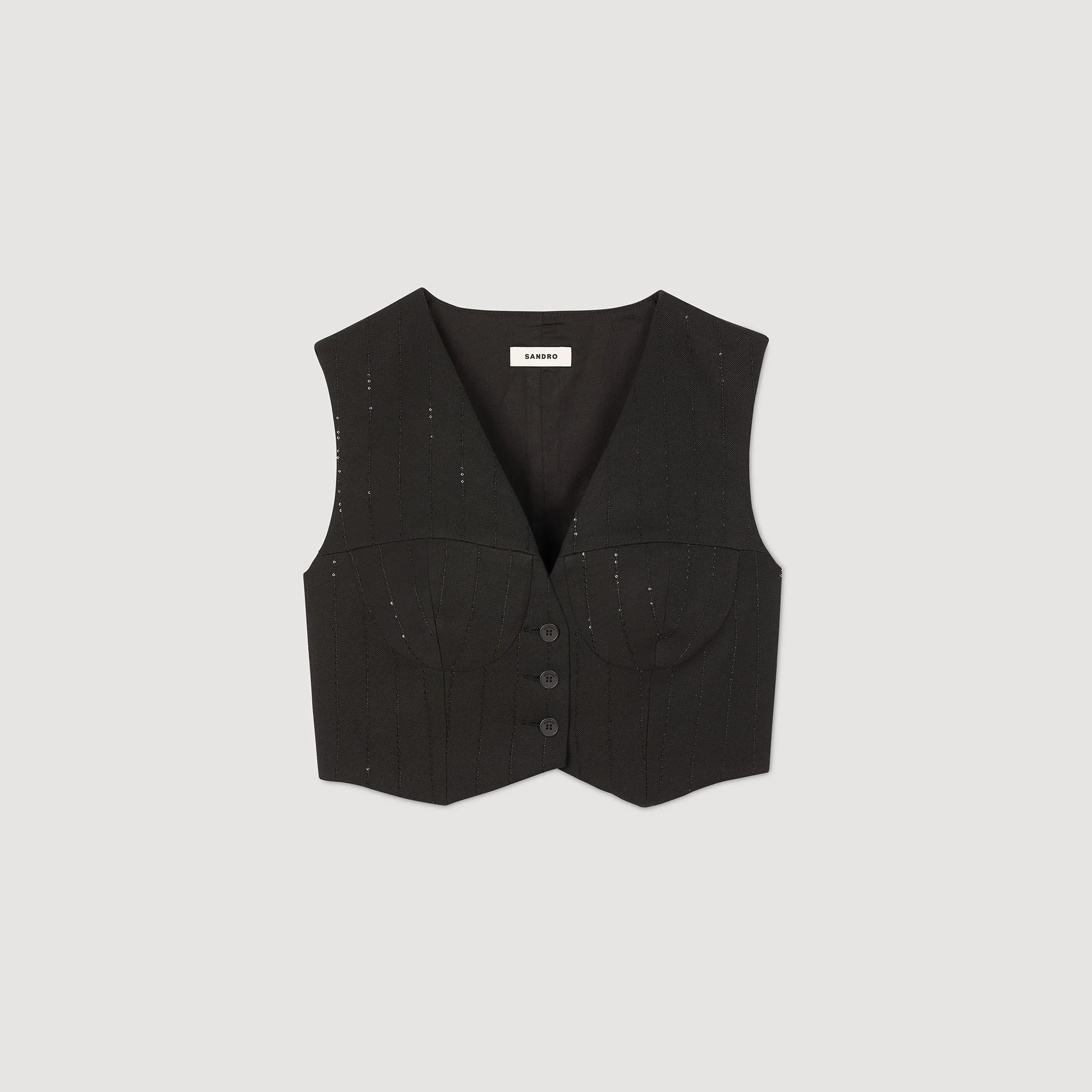 SEQUIN CROPPED JACKET - 1