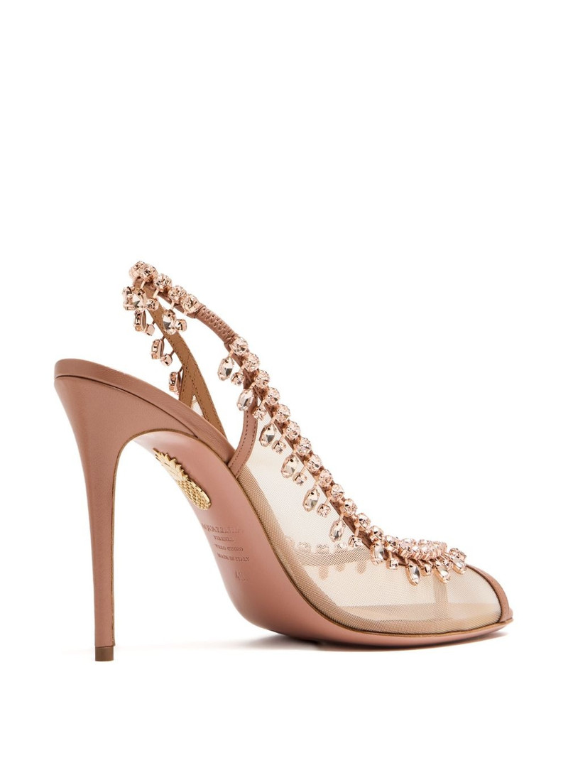 105mm open-toe slingback heeled pumps 3