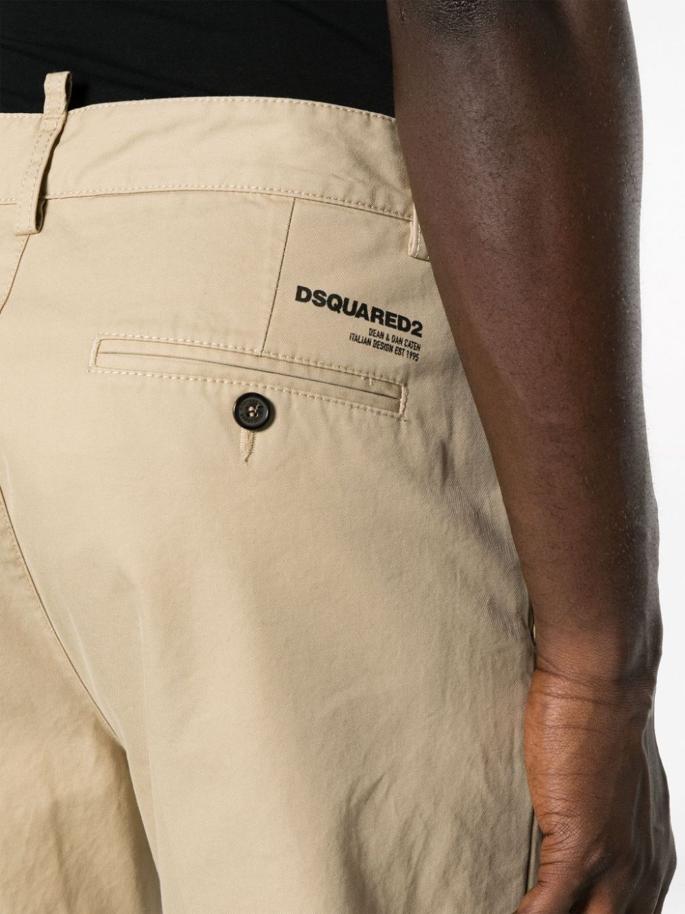 logo-print cotton straight-leg trousers - 5