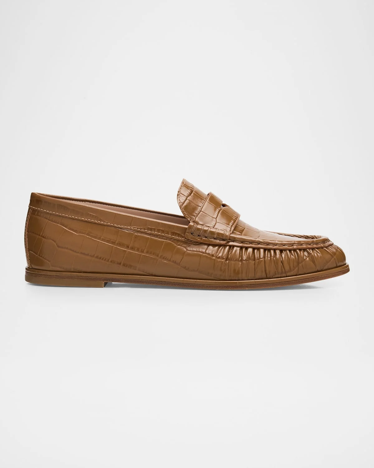 Spencer Croc-Embossed Leather Penny Loafers - 1